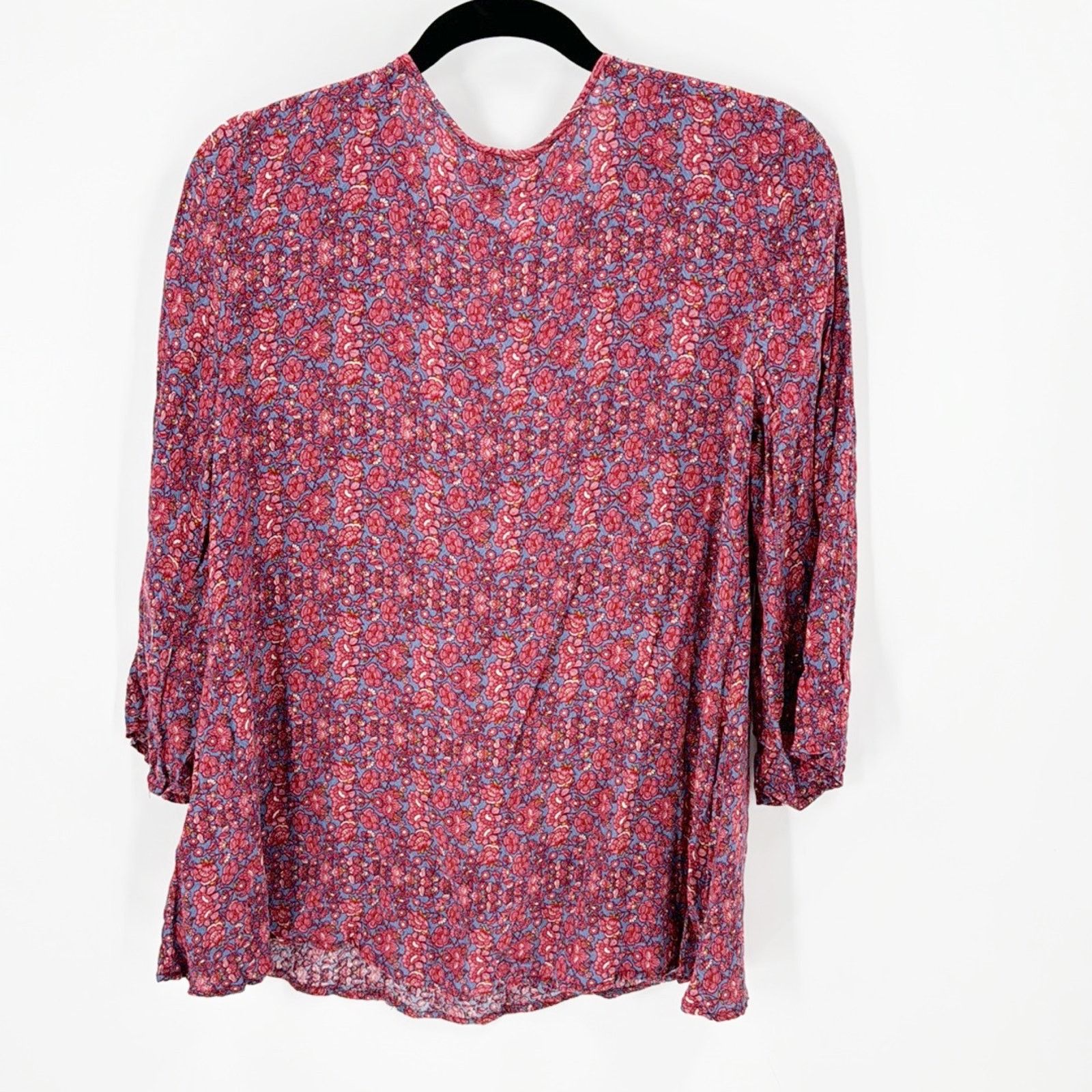 Stetson STETSON WOMENS 3/4 SLEEVE red blue BLOUSE tassels western Size S / US 4 / IT 40 - 2 Thumbnail