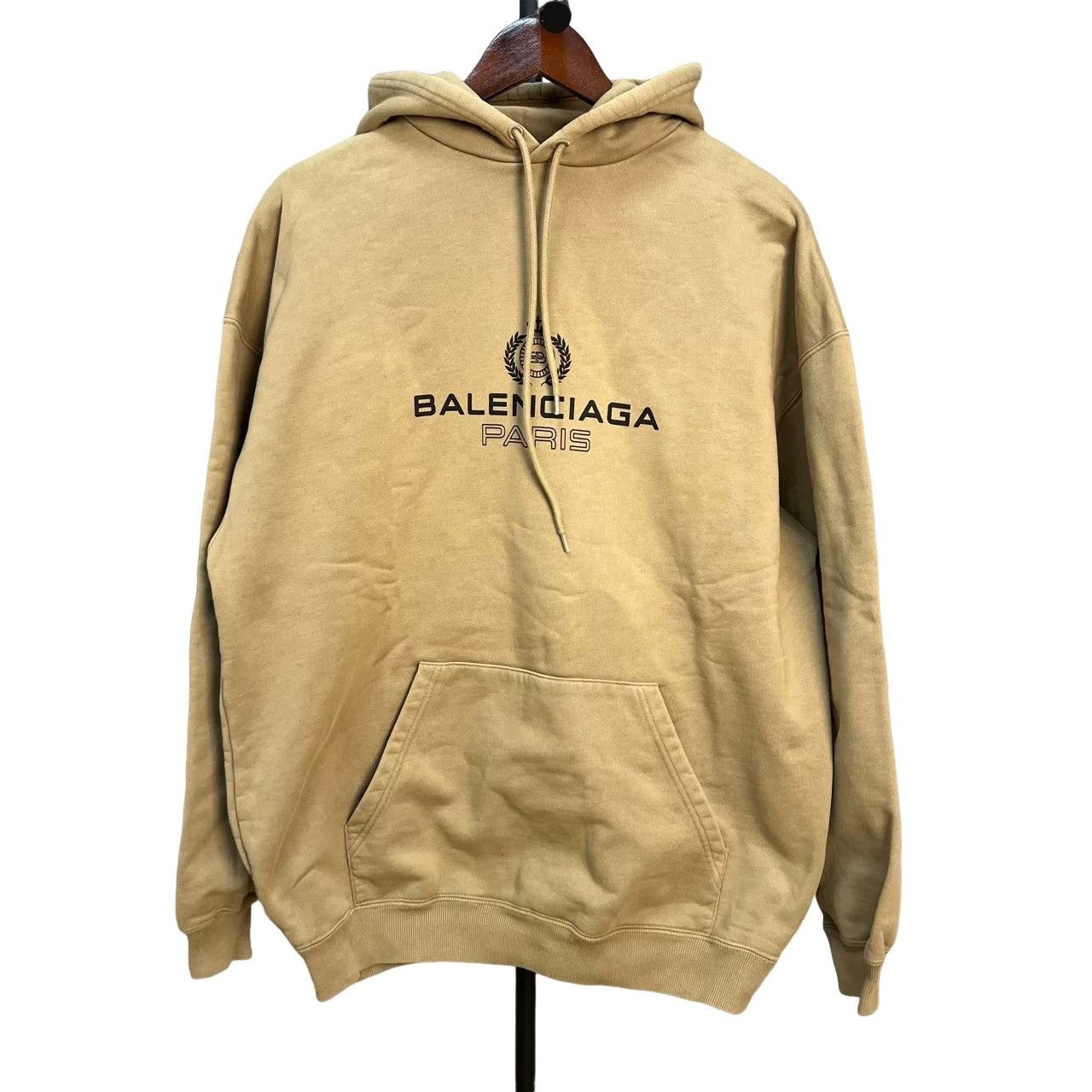 Balenciaga Balenciaga Crown Logo Hoodie Khaki US XS Size US XS / EU 42 / 0 - 1 Thumbnail