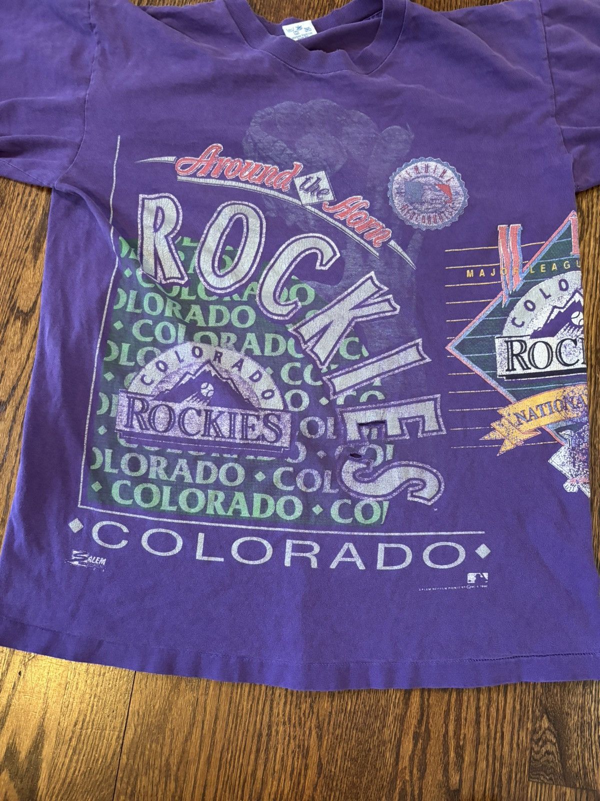Salem Sportswear Vintage 90s Rockies Tee Size US L / EU 52-54 / 3 - 2 Thumbnail