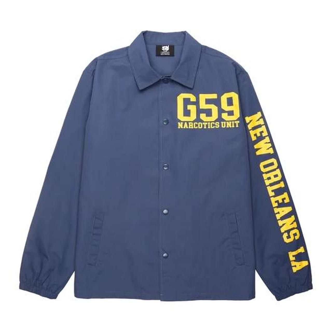image of G59 Records G59 Narcotics Unit Jacket in Navy, Men's (Size Large)