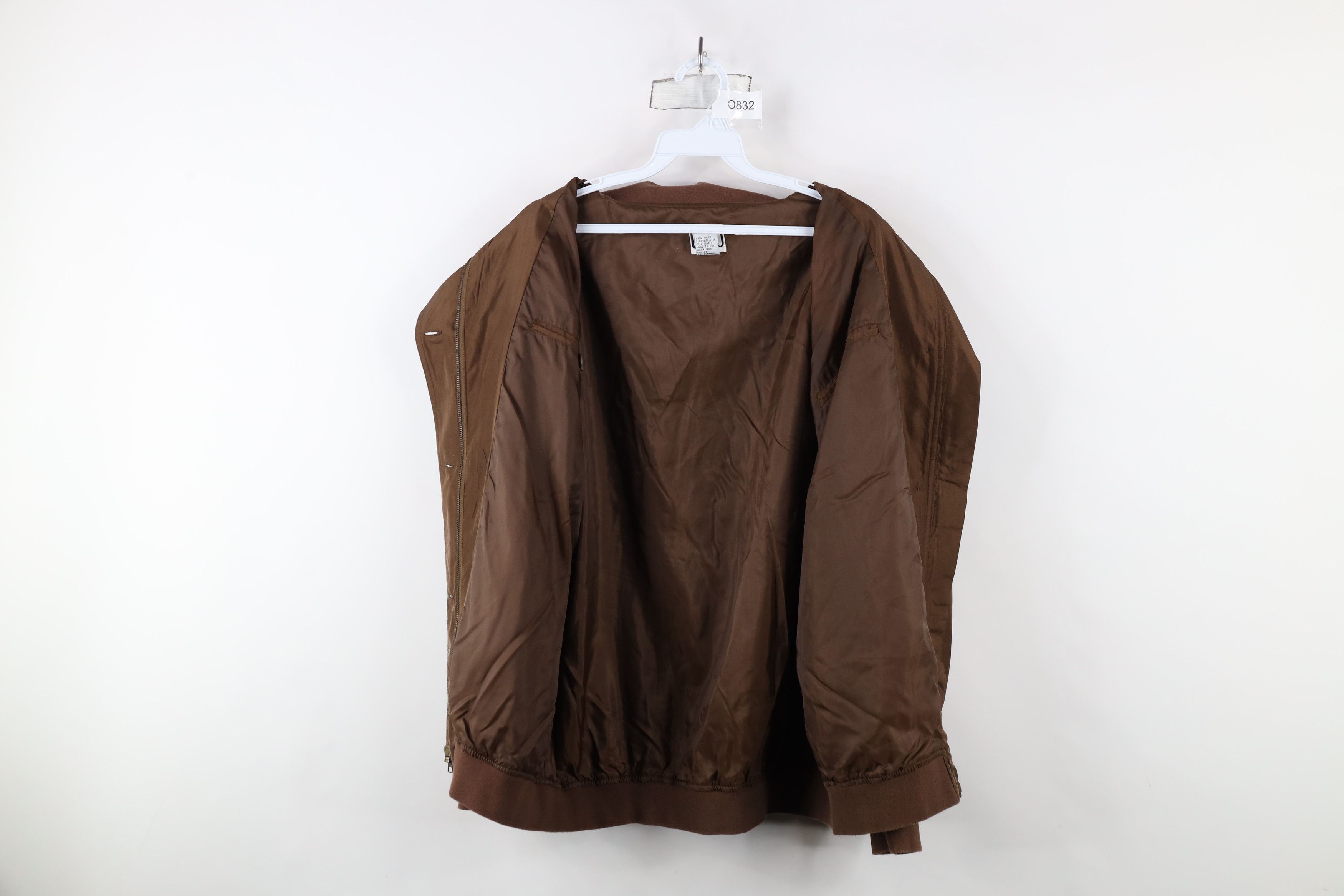 Vintage Vintage 90s Streetwear Cafe Racer Bomber Jacket Brown Size L / US 10 / IT 46 - 7 Thumbnail