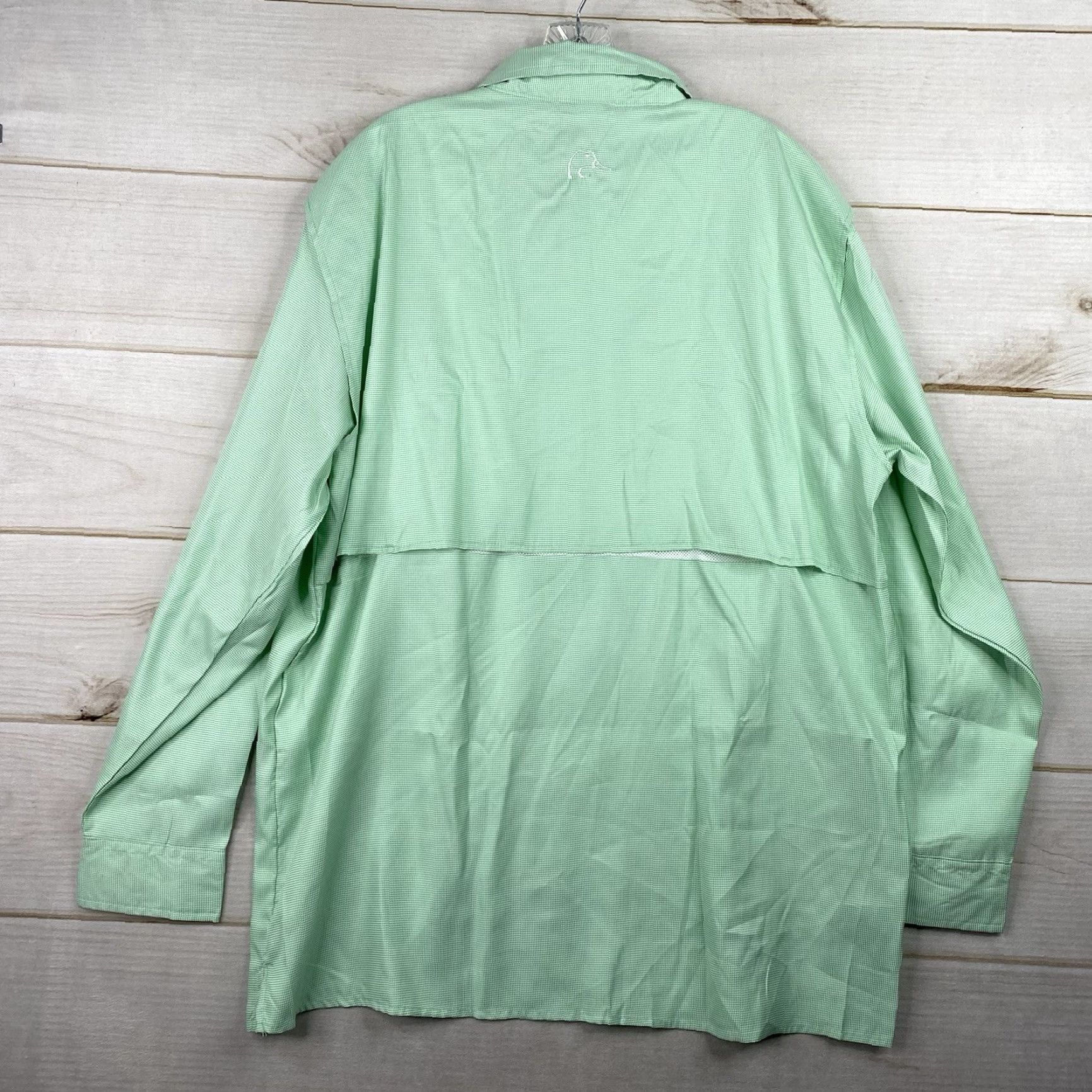Vintage Ducks Unlimited Button-Up Shirt Mens L Green Micro Checks Long Sleeve Vented Shirt Mens L Green Micro Checks Vented Size US L / EU 52-54 / 3 - 6 Thumbnail