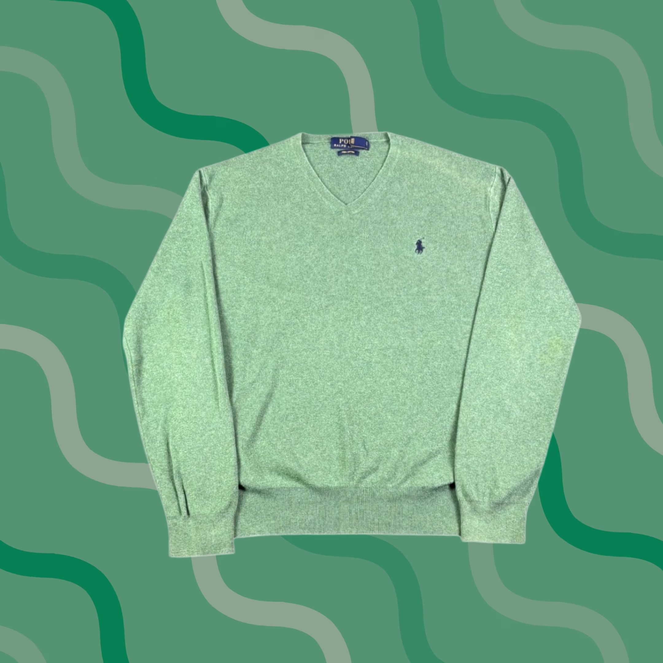 Polo Ralph Lauren Polo Ralph Lauren Mens V-Neck Sweater Sage Green Heather Small Polo Ralph Lauren Mens Pima Cotton V-Neck Sweater Sage Green Heather Small Size US S / EU 44-46 / 1 - 1 Thumbnail