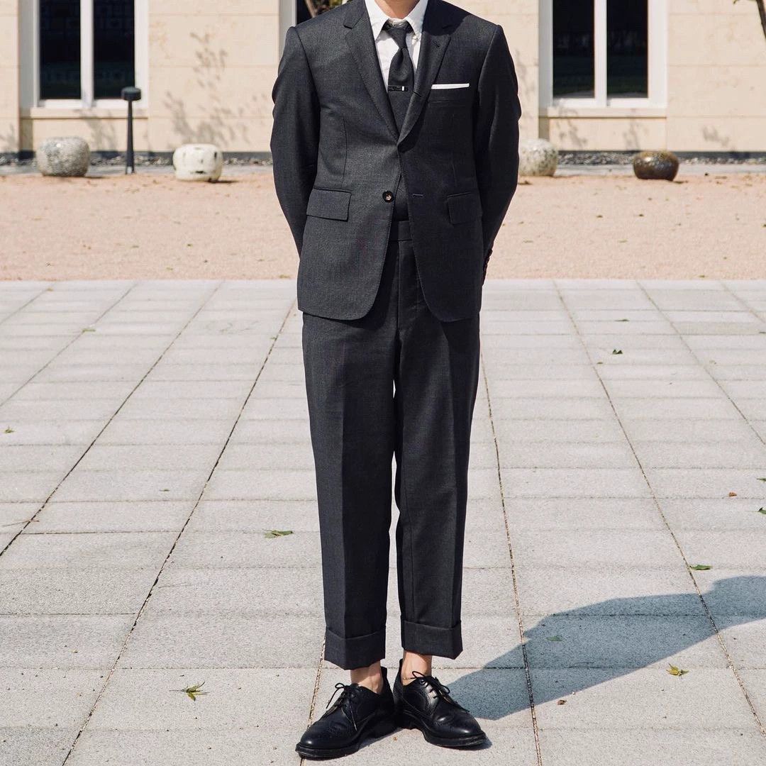 Thom Browne Thom Browne Classic High-Waist Charcoal Wool Pants 2 New Size US 32 / EU 48 - 6 Thumbnail