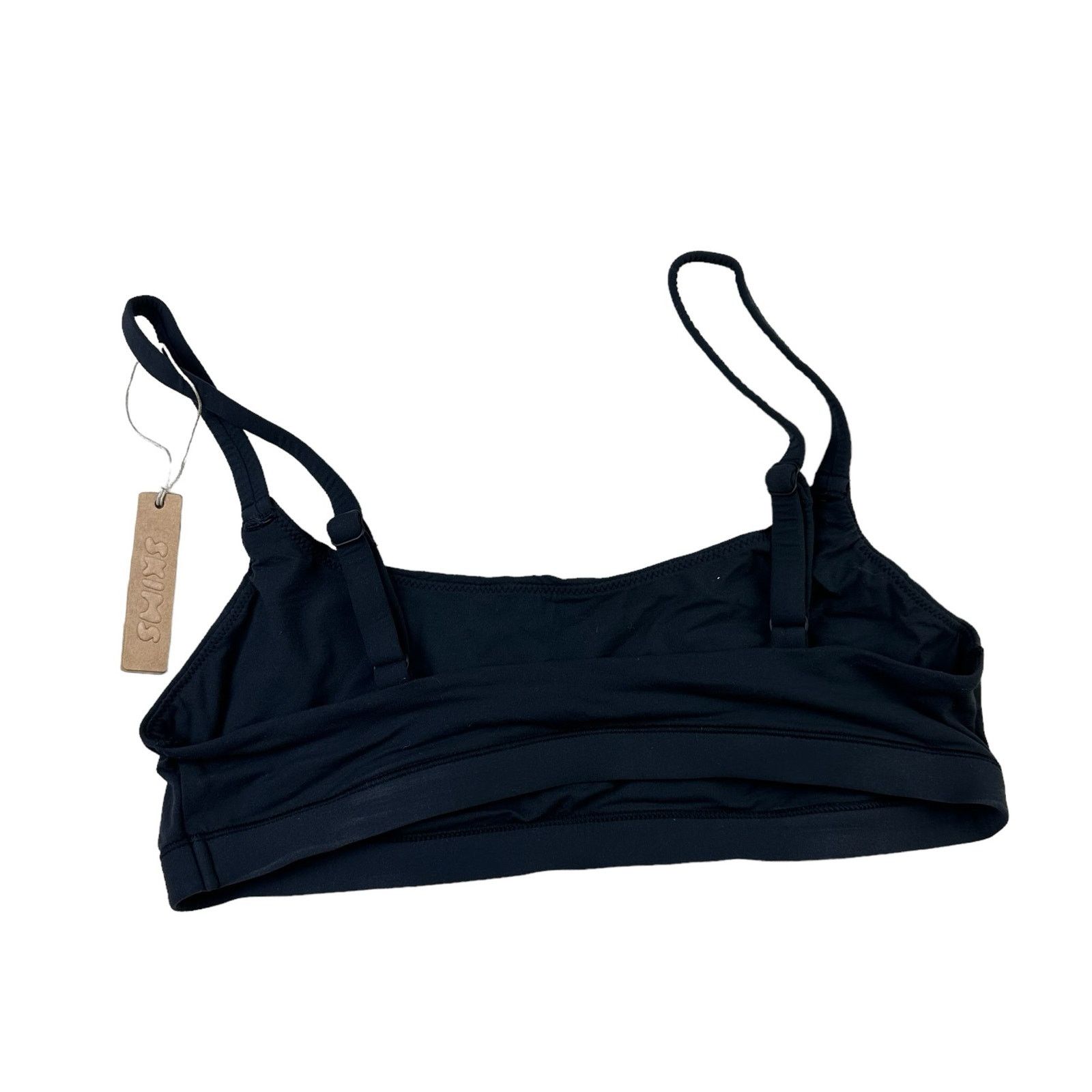 SKIMS Skims Scoop Neck Bra in Onyx Size ONE SIZE - 4 Thumbnail