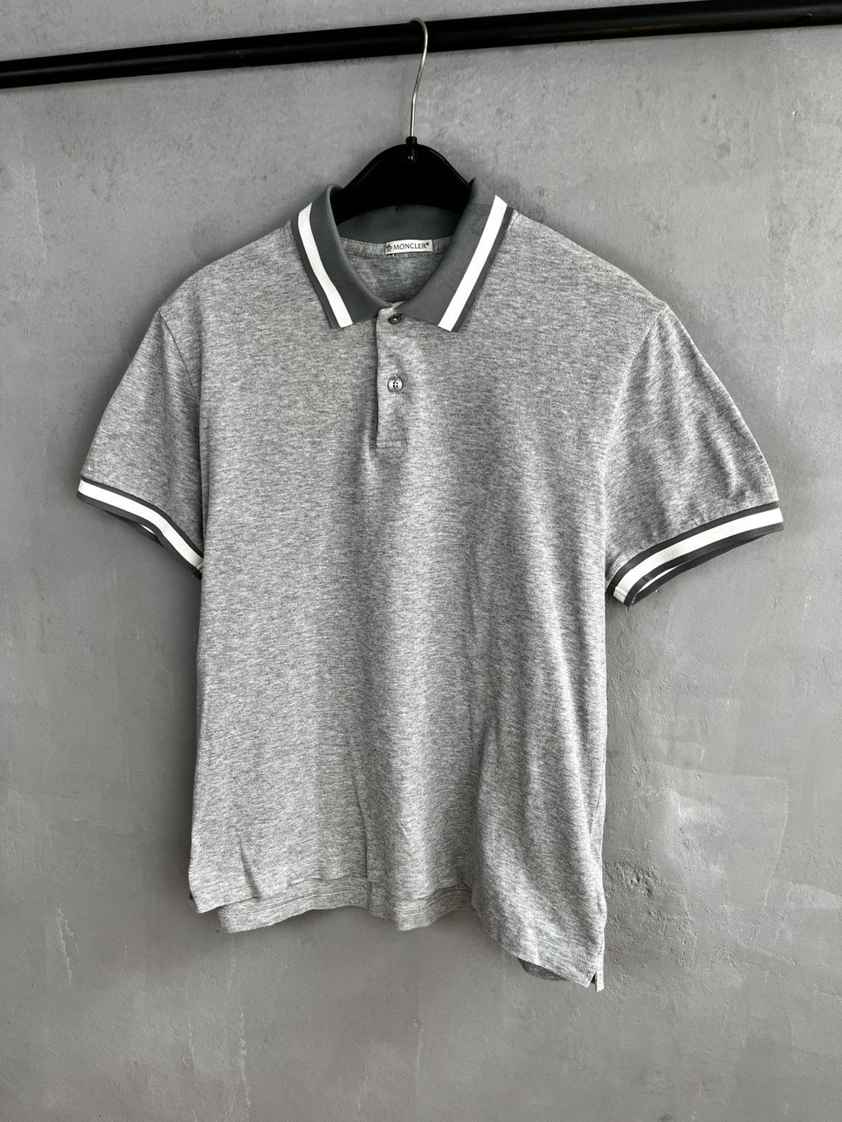 Moncler MONCLER Polo Shirt Cotton Logo Patch Short Sleeve Men's Size US L / EU 52-54 / 3 - 7 Thumbnail