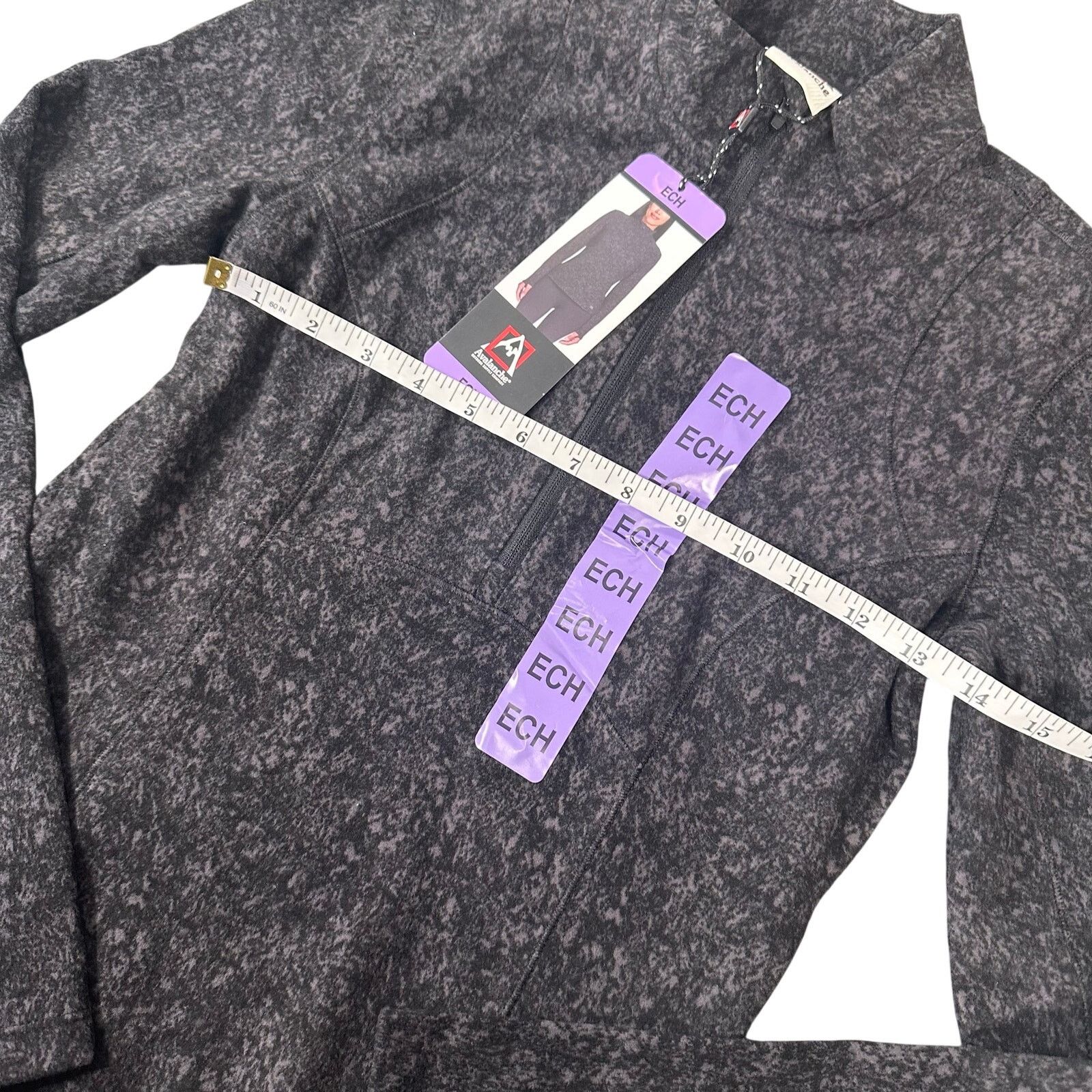 Avalanche Avalanche Quarter-Zip Marled Fleece Pullover Sweater Size XS Size XS / US 0-2 / IT 36-38 - 3 Thumbnail