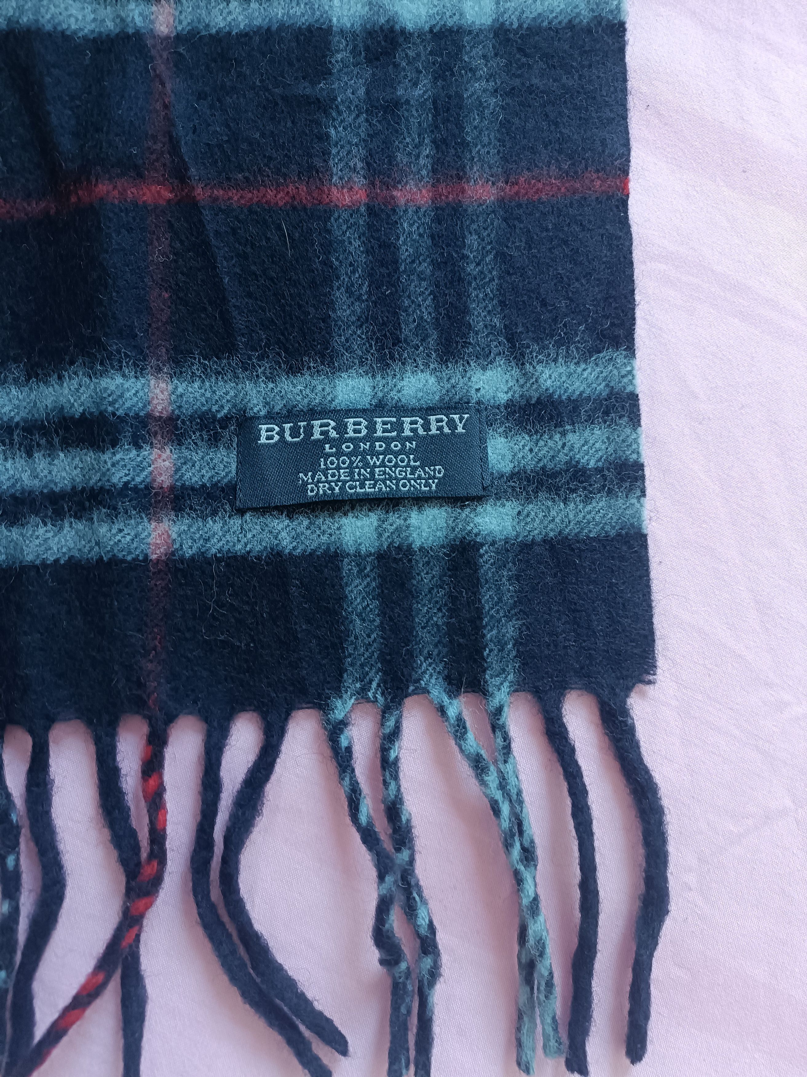 Burberry × Designer Vintage Authentic Burberry Scarf/Muffler/Wool/Lambswool Size ONE SIZE - 2 Thumbnail