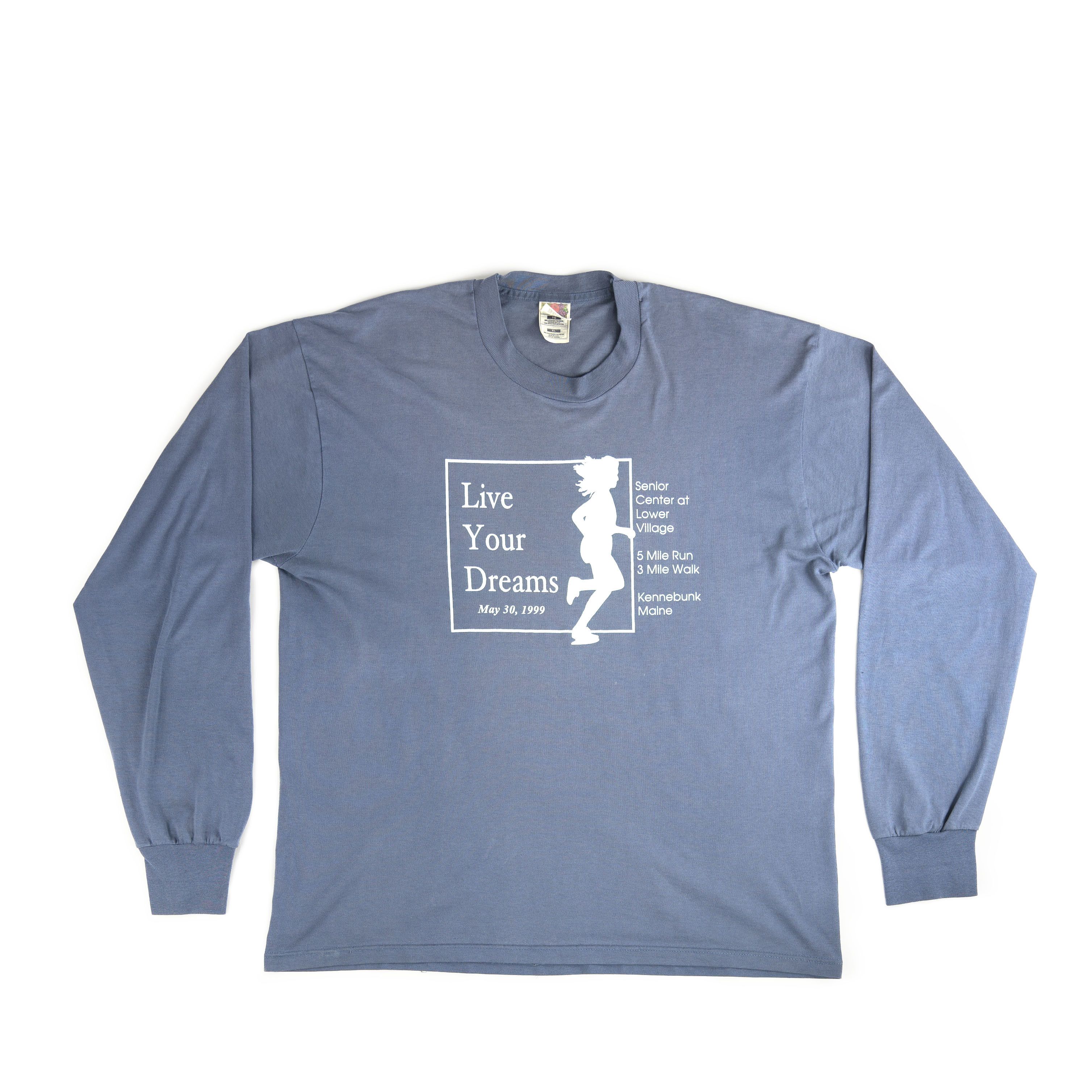 Fruit Of The Loom × Vintage Vintage 1999 Live Your Dreams Maine Long Sleeve Tee Shirt Size US XL / EU 56 / 4 - 1 Thumbnail