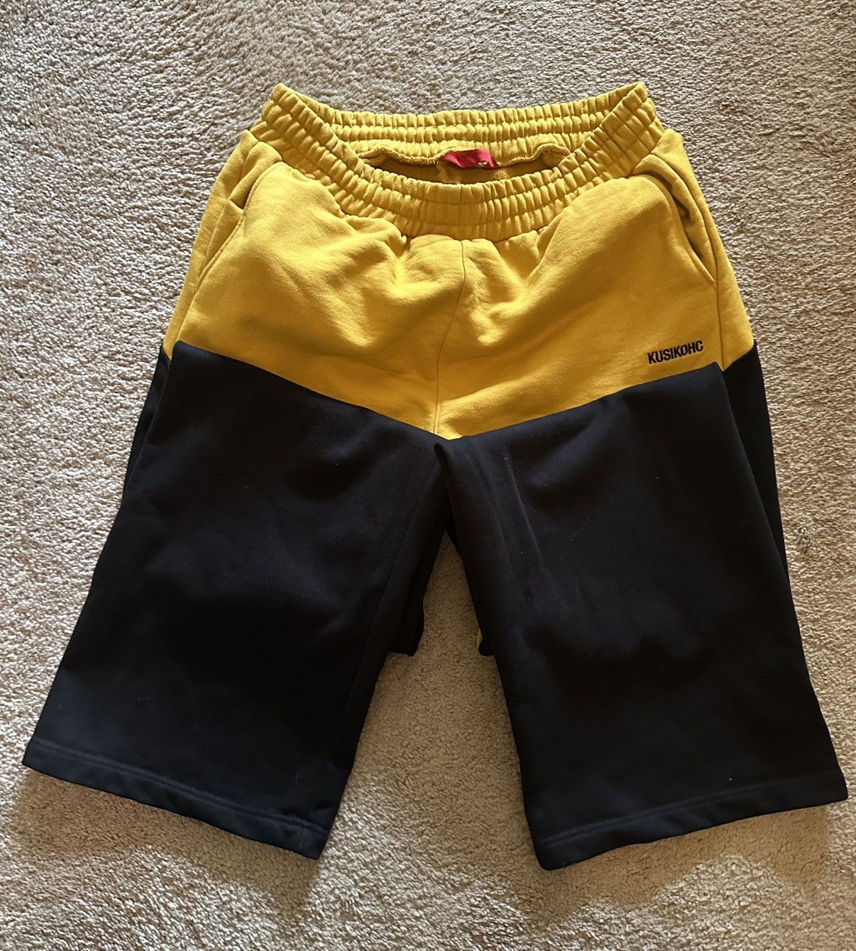 Kusikohc Kusikohc Black & Yellow Sweatpants Size US 33 - 4 Thumbnail