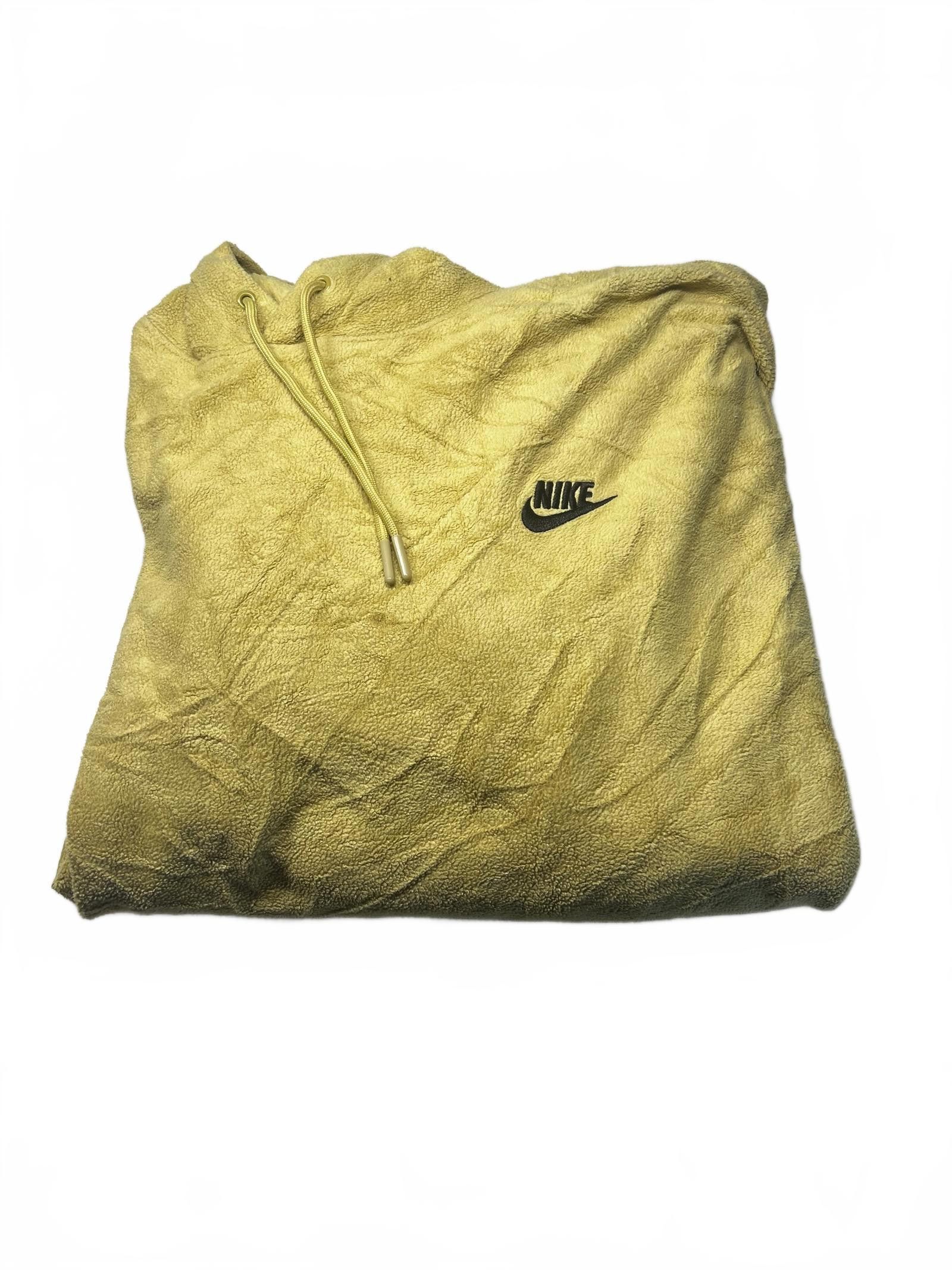 Nike Nike Hooded Sweatshirt - Stylish Light Yellow Pullover Size US XL / EU 56 / 4 - 8 Thumbnail