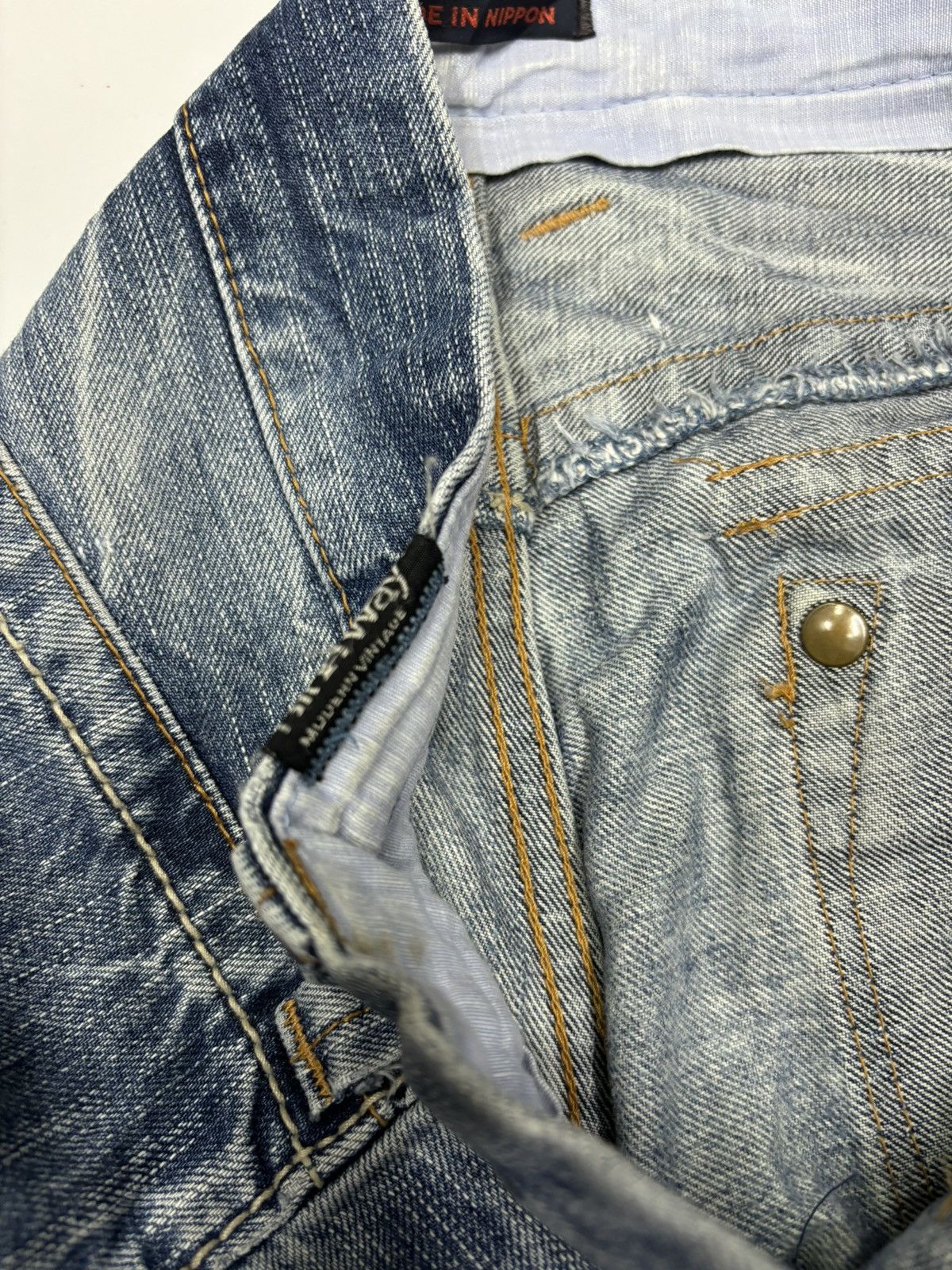 Hysteric Glamour × Japanese Brand × Kapital 🔥BLUE WAY Distressed Denim Union Made Ripped Jeans Size US 32 / EU 48 - 11 Thumbnail