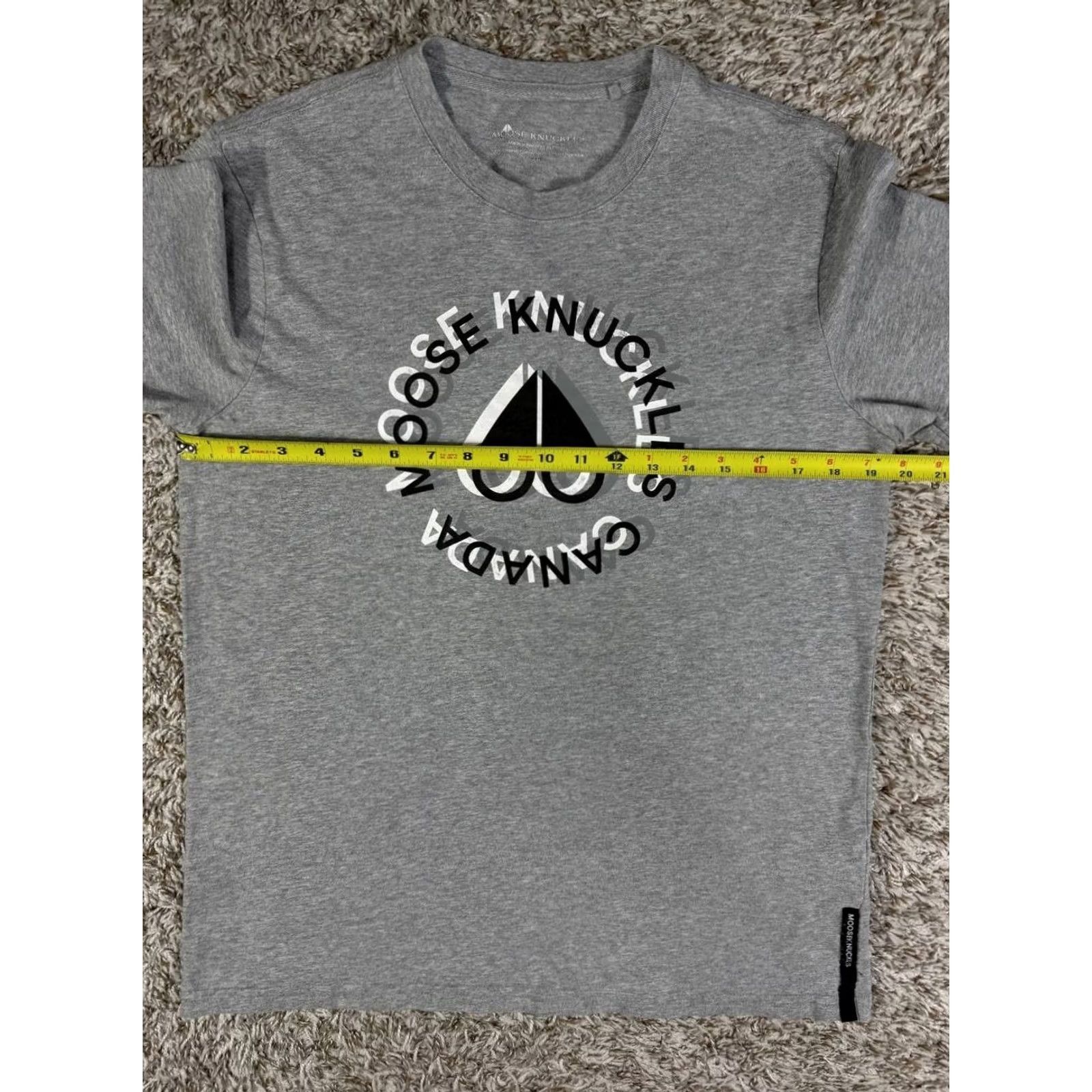 Moose Knuckles Moose Knuckles Graphic Logo T-Shirt Men's Small Gray Short Sleeve Size US S / EU 44-46 / 1 - 6 Thumbnail