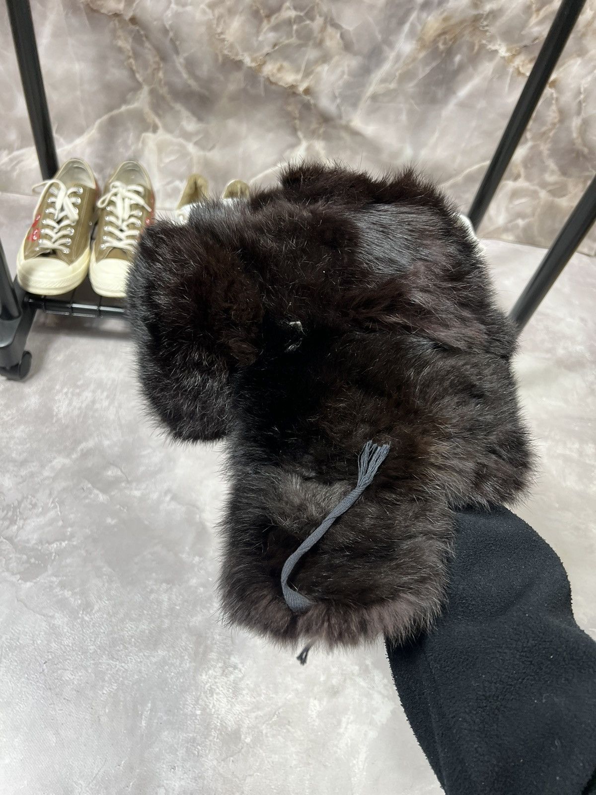 Other Vintage Real Fur Fuzzy Y2k Ushanka Hat Size ONE SIZE - 4 Thumbnail