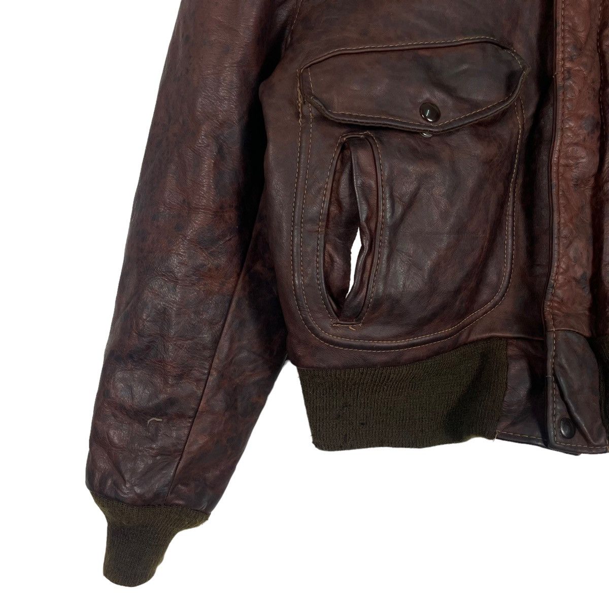 Schott × Vintage 💥SCHOTT A2 FLYER LEATHER VINTAGE JACKET Size US M / EU 48-50 / 2 - 3 Thumbnail