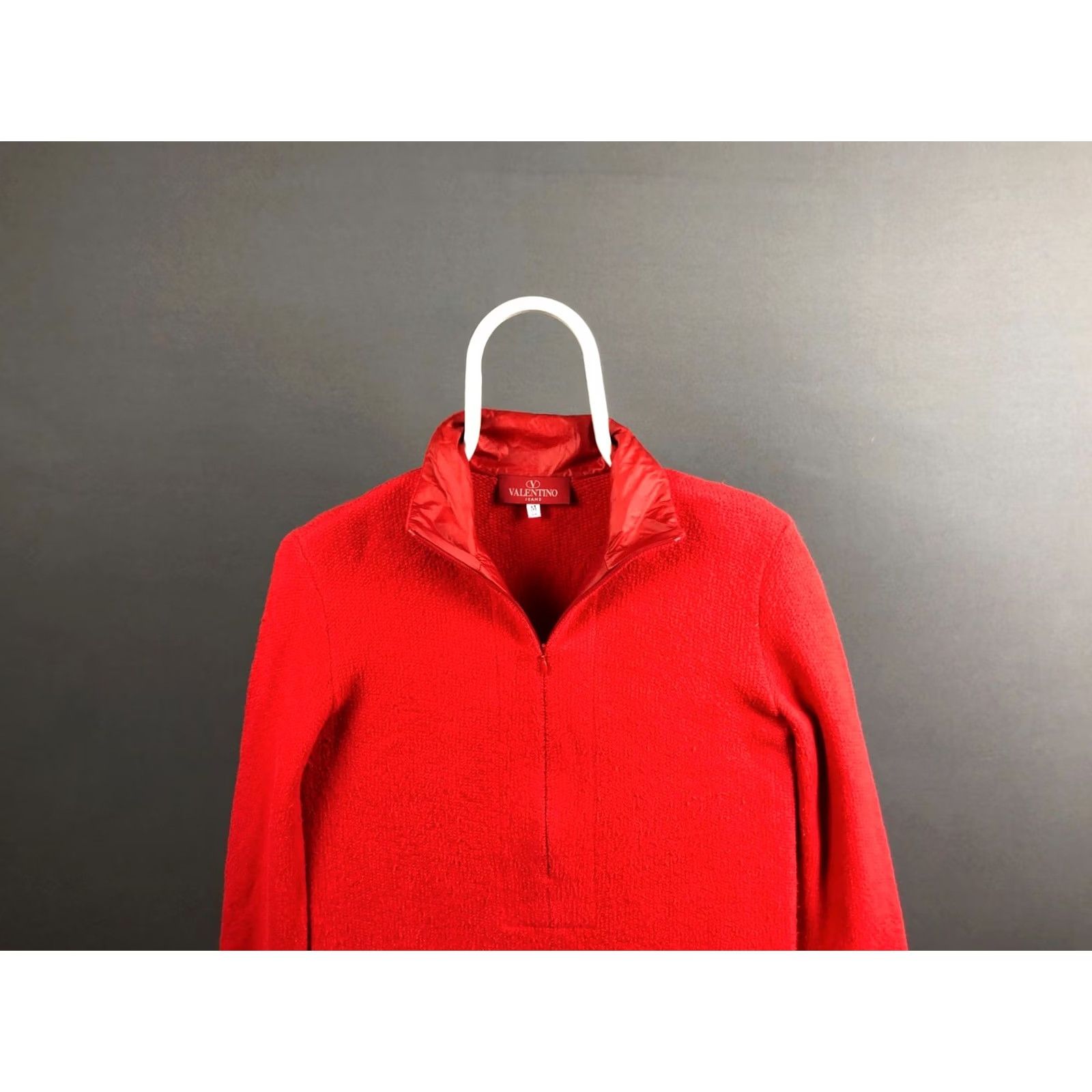 Valentino Valentino Jeans Womens Half Zip Top Size 44 Red Cotton - US Buyer Note - Free Shipping & Customs Size M / US 6-8 / IT 42-44 - 7 Thumbnail