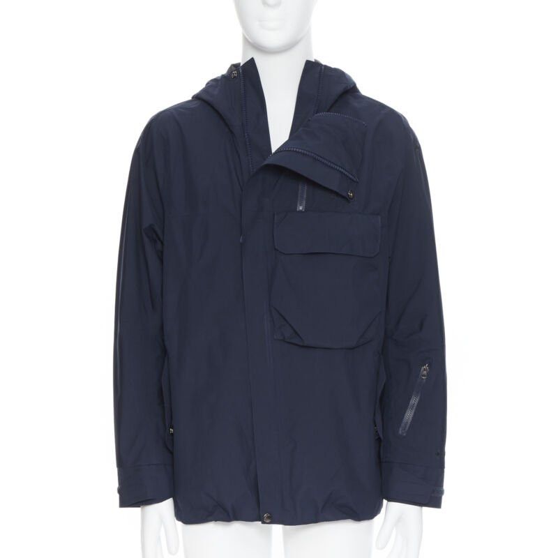 The North Face THE NORTH FACE GORE TEX blue asymmetric zip patch pocket hood windbreaker M / L Size US M / EU 48-50 / 2 - 1 Thumbnail