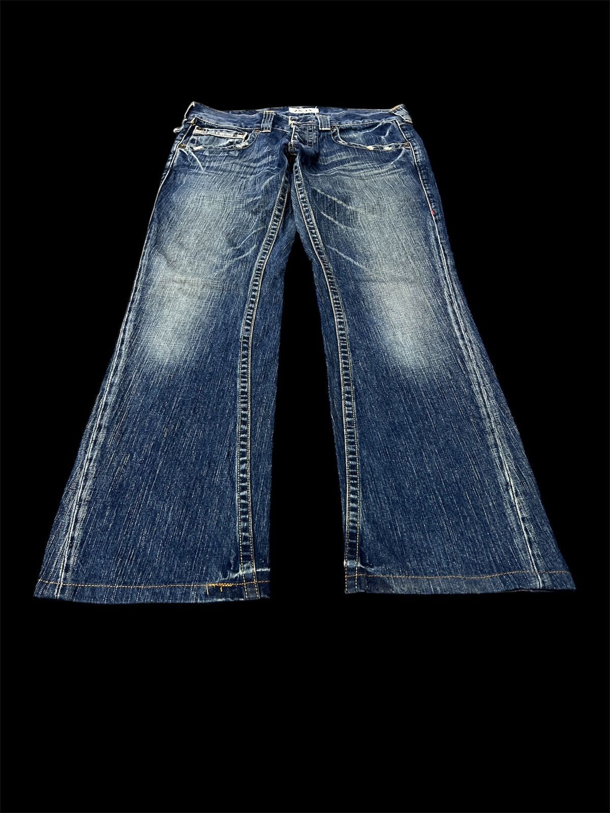 Japanese Brand × Jean FLARED‼️VAUX LOW RISE DISTRESSED DENIM PANT Size US 30 / EU 46 - 2 Thumbnail