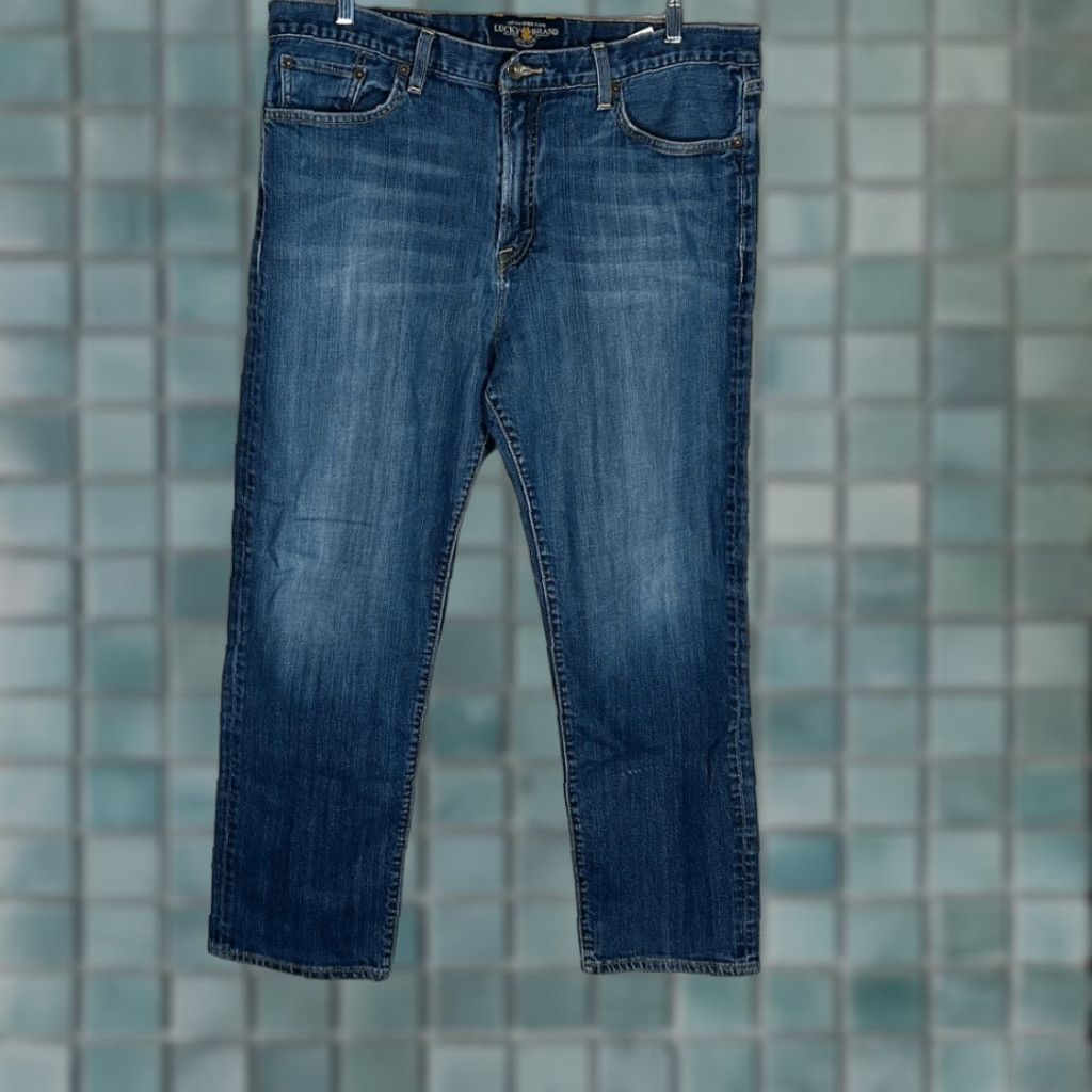 Lucky Brand Lucky Brand 329 Classic Straight Jeans Men's Blue Denim Size 38x30 Medium Wash Size US 38 / EU 54 - 1 Thumbnail