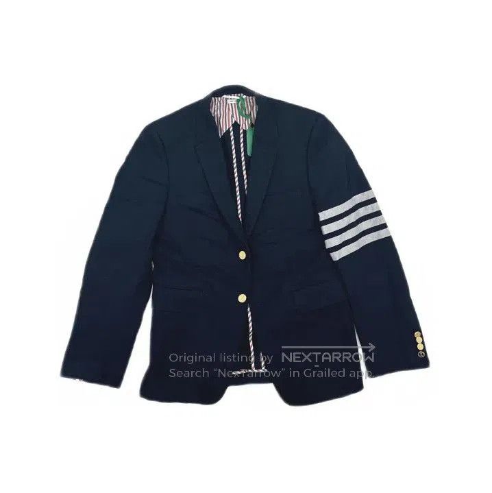 Thom Browne Thom Browne Striped Casual Suit Jacket for Men. Size US S / EU 44-46 / 1 - 1 Thumbnail