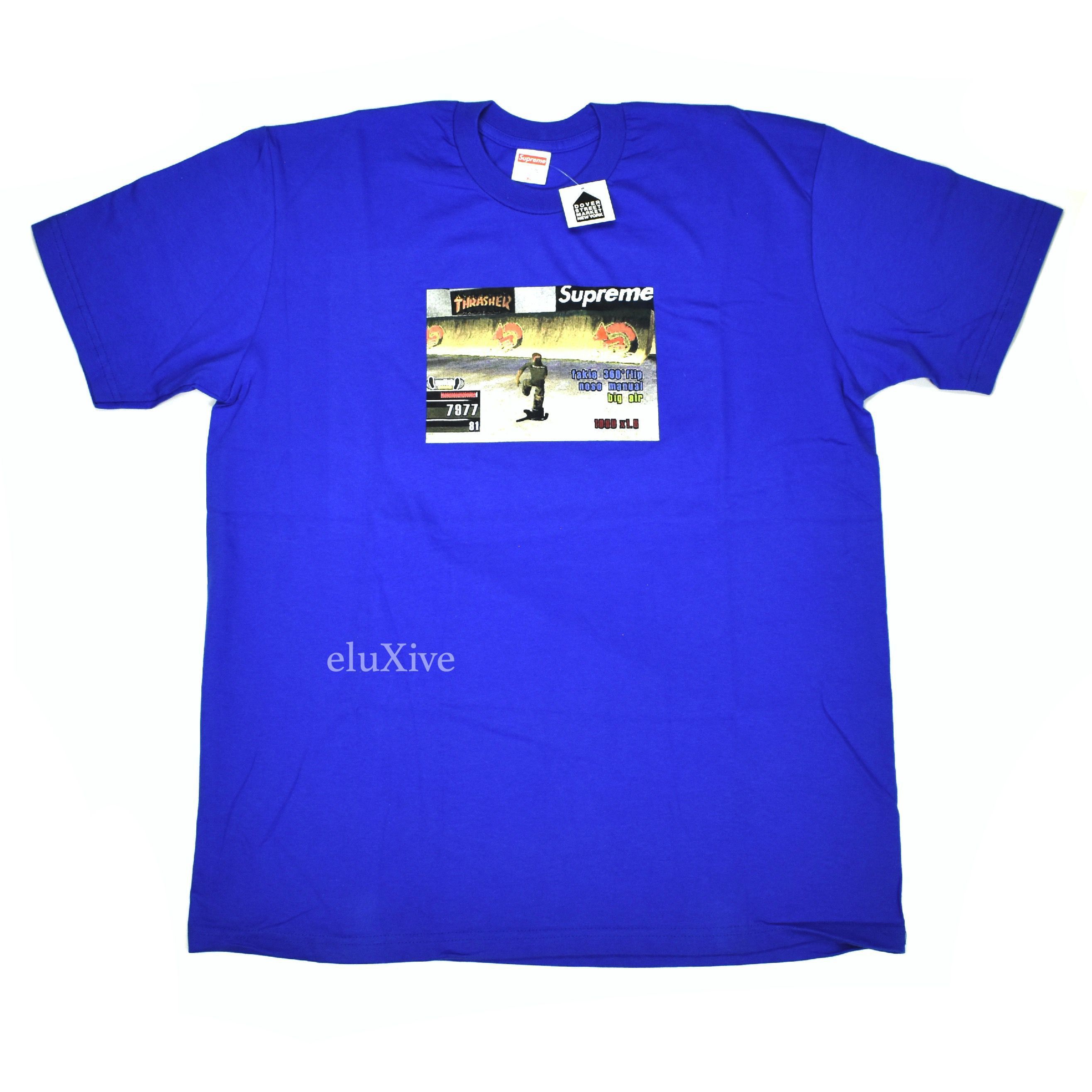 Supreme × Thrasher Supreme Thrasher Video Game Logo T-Shirt Blue FW21 DS Size US M / EU 48-50 / 2 - 1 Preview