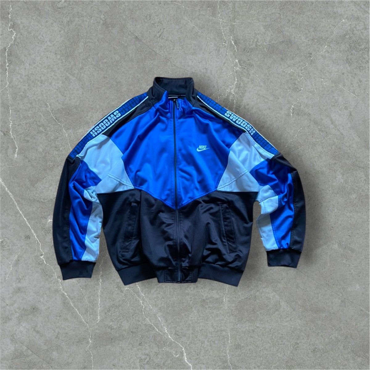 Nike Vintage Nike Swoosh Zip Hoodie, blue Size US L / EU 52-54 / 3 - 1 Thumbnail