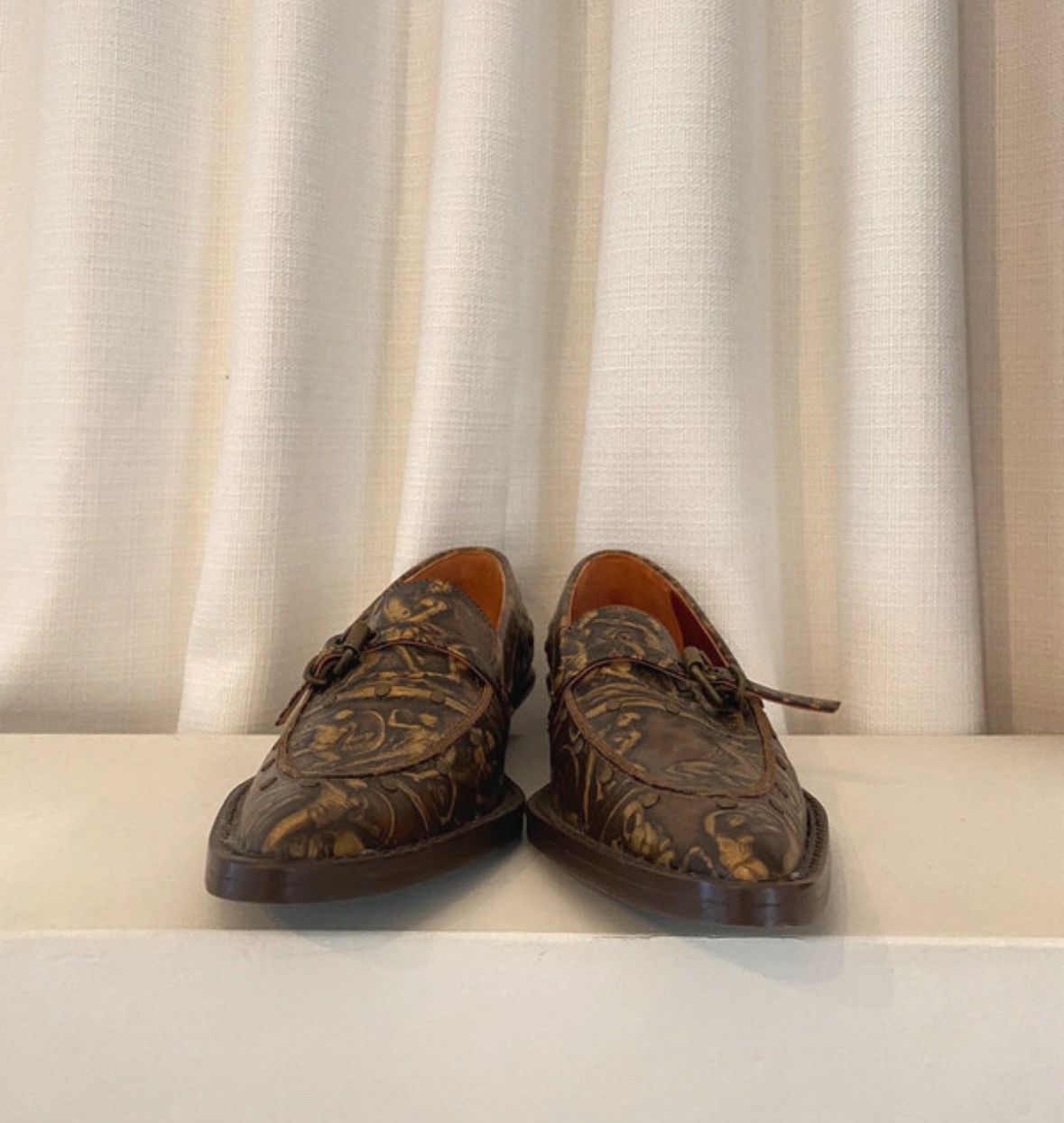 Other Muxart Barcelona Alligator texture genuine leather loafers Size US 6 / IT 36 - 3 Thumbnail