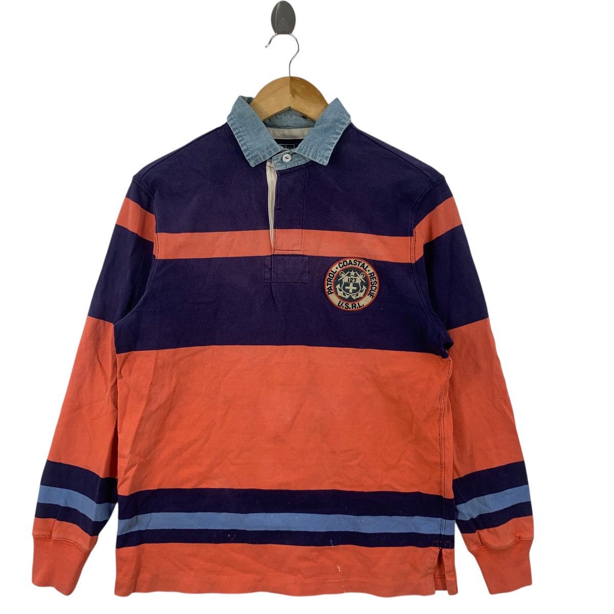 Polo Ralph Lauren Vintage 90s POLO RALPH LAUREN Patrol Costal Rescue Tee Shirt Size US S / EU 44-46 / 1 - 4 Thumbnail