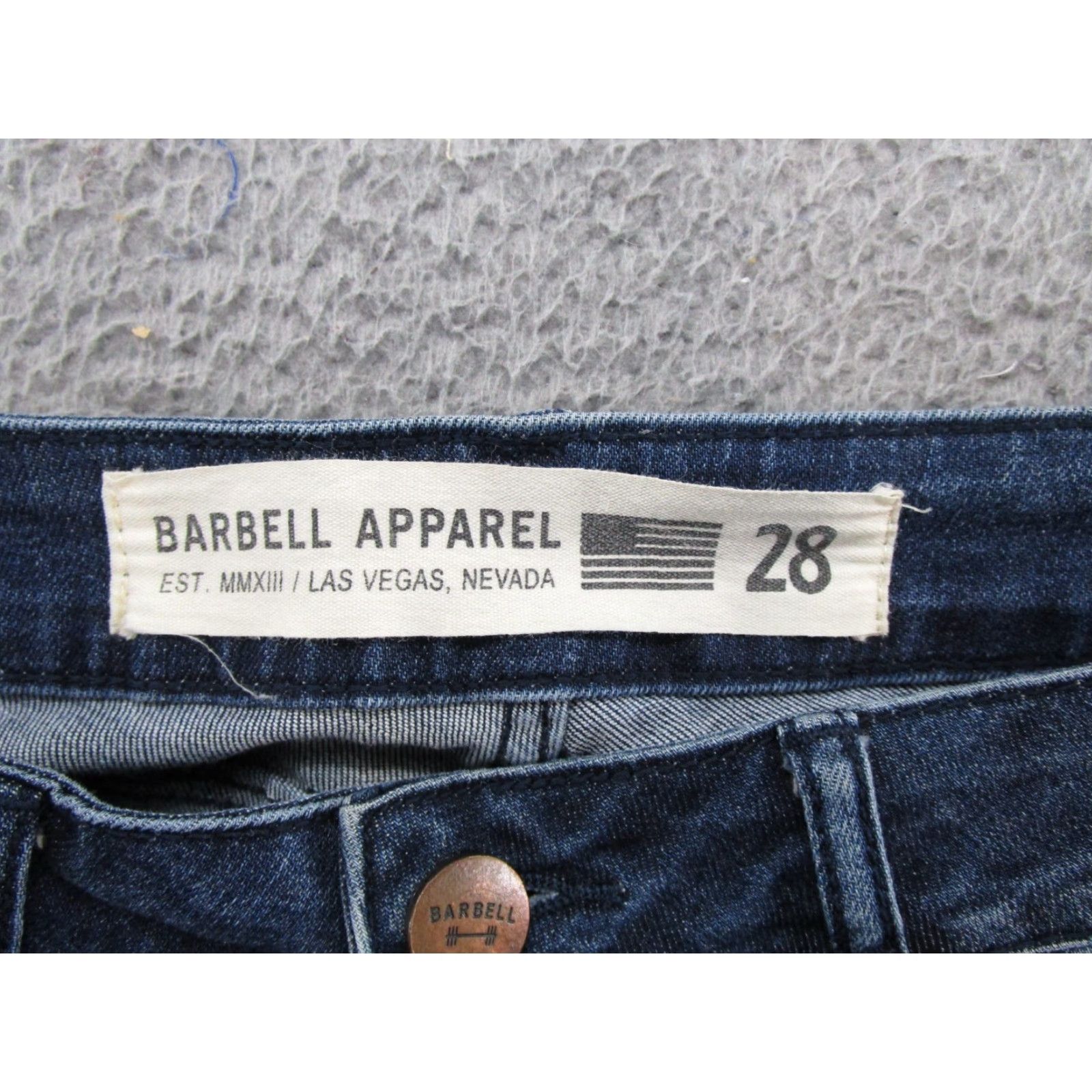 Vintage Barbell Jeans Men’s Blue Medium Wash Denim Skinny Stretch Jeans SZ 38x31 Size US 28 / EU 44 - 4 Thumbnail