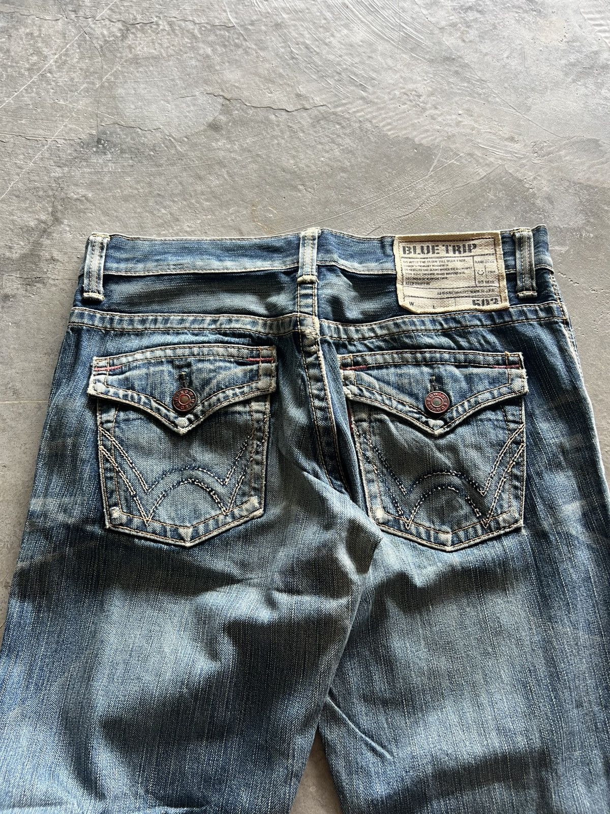 20471120 × Edwin × Japanese Brand flare edwin blue trip 503 dope faded washed punk grunge Size US 33 - 14 Thumbnail