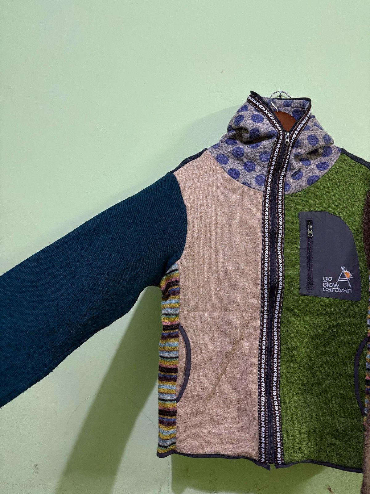 go slow caravan Go Slow Caranvan Fleece Jacket Multicolours Nice Design Size US M / EU 48-50 / 2 - 2 Thumbnail