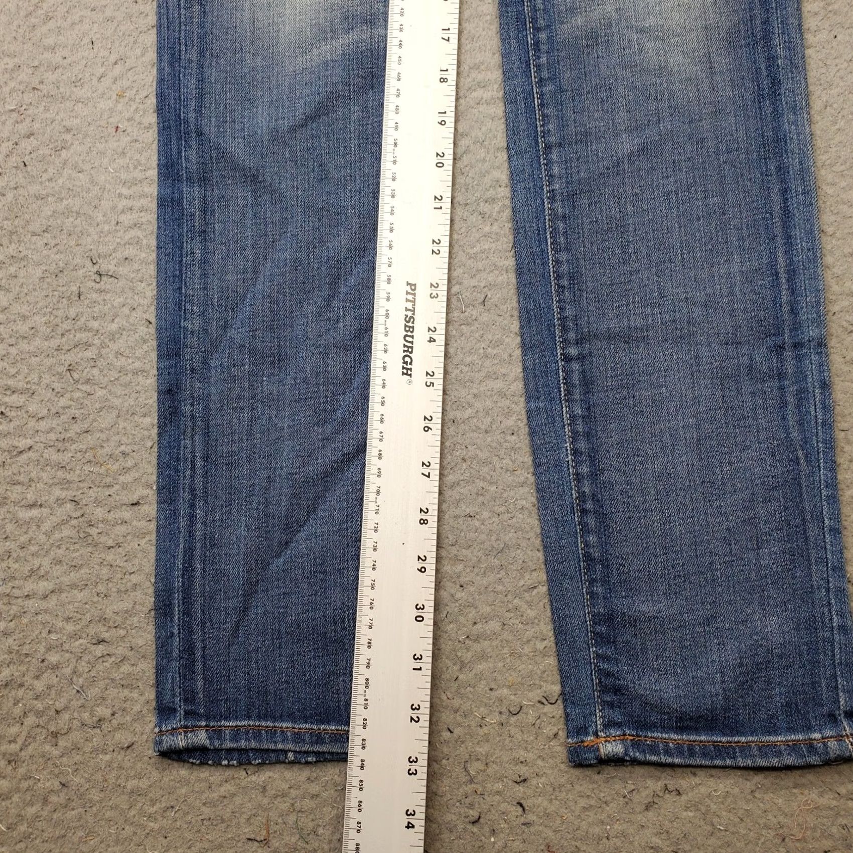 Lucky Brand Lucky Brand Charlie Skinny Jeans Womens 4/27 Blue Denim Faded Stretch Americana Size 27" / US 4 / IT 40 - 4 Thumbnail