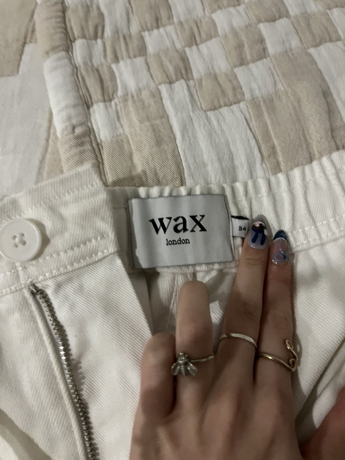 Wax London Wax London Kurt - Off White Organic Cotton Trousers Size US 34 / EU 50 - 2 Thumbnail