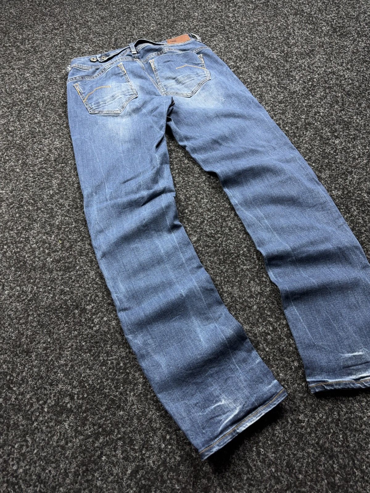 G-Star 00s Y2K G-Star RAW Midge Straight Punk Rock Dark Wash Jeans Size 30" / US 8 / IT 44 - 13 Thumbnail