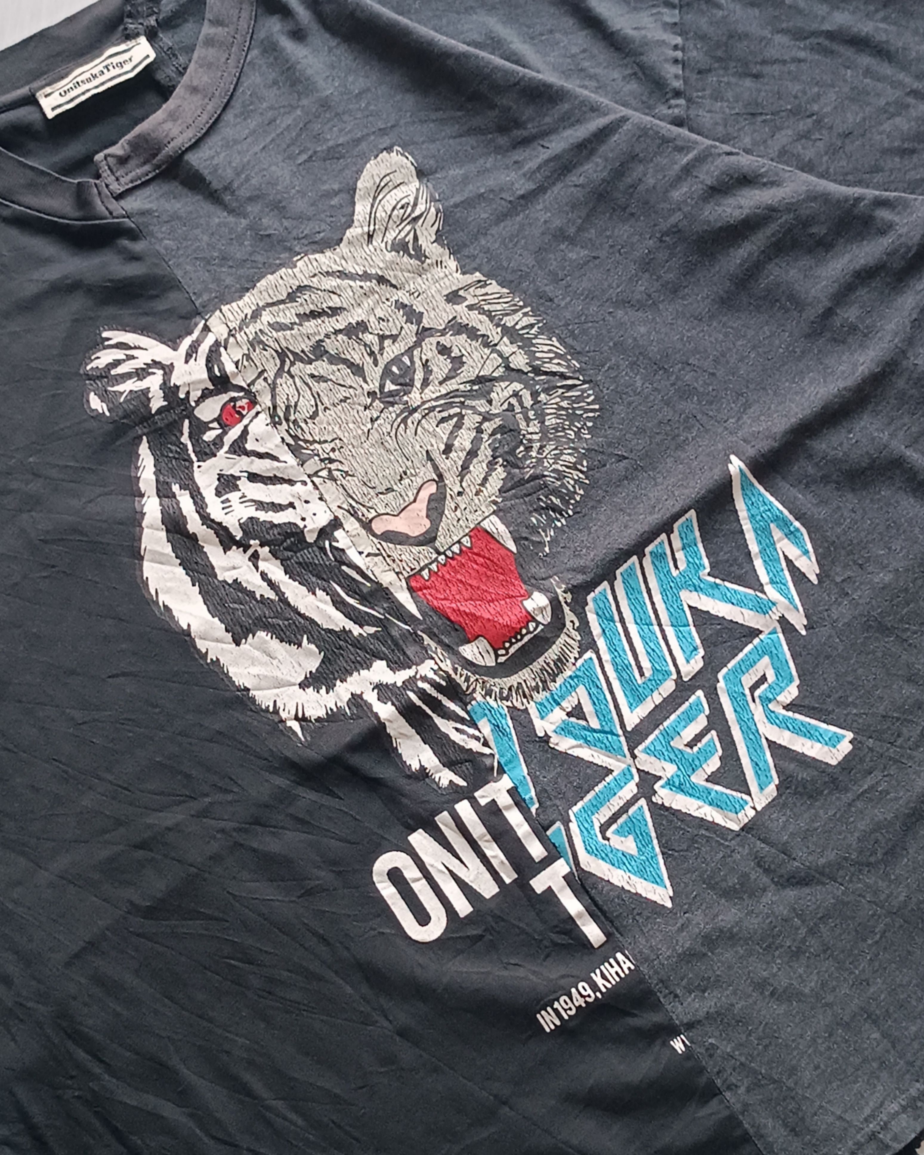 Onitsuka Tiger Onitsuka Tiger Short Sleeve Cut & Sew T-Shirt Size US XL / EU 56 / 4 - 2 Thumbnail