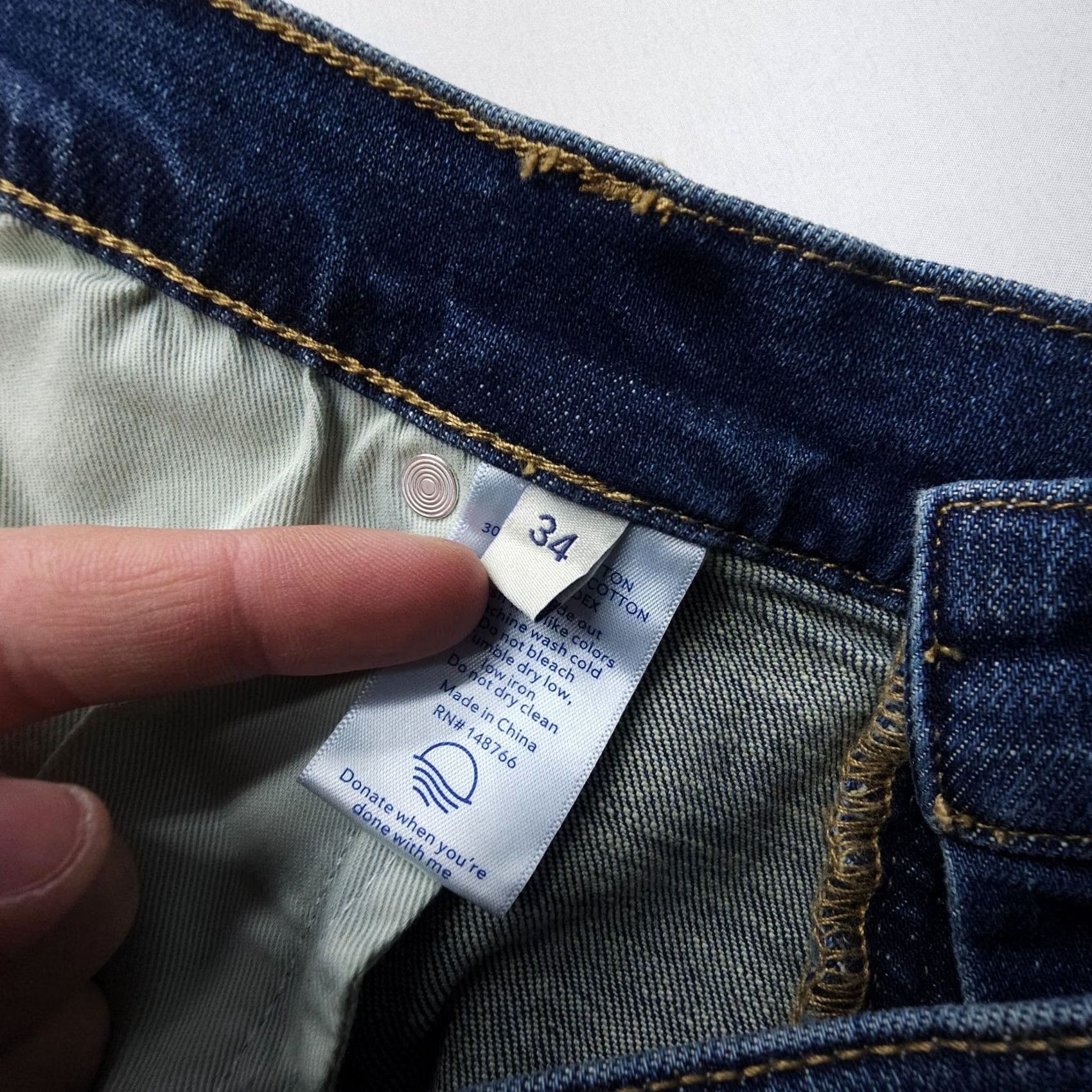 Olive VINTAGE Oliver Logan Ludlow Relaxed Jeans 34 Button Fly Mid Dark Blue 5-Pocket Womens Mens Size 24" / US 00 / IT 34 - 7 Thumbnail