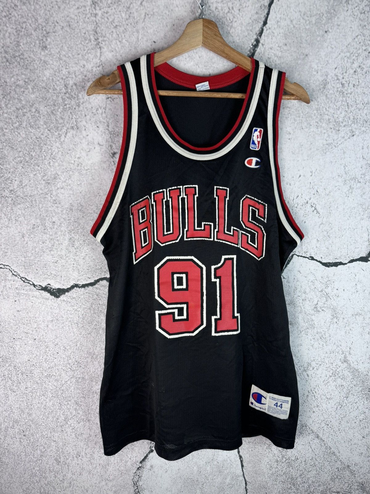 Champion Vintage 90s Champion #91 Chicago Bulls Dennis Rodman Jersey Size US M / EU 48-50 / 2 - 1 Thumbnail