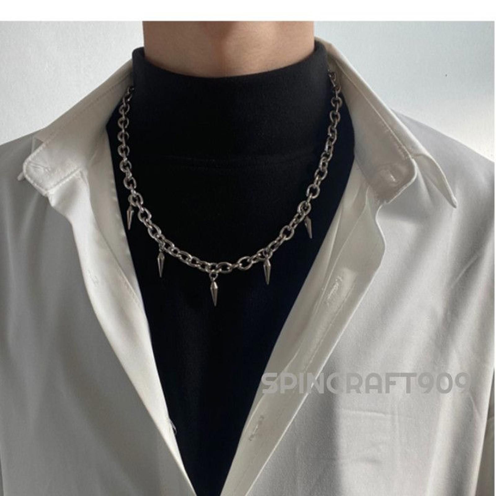 Jewelry Spiked Chain Link Necklace Size ONE SIZE - 4 Thumbnail