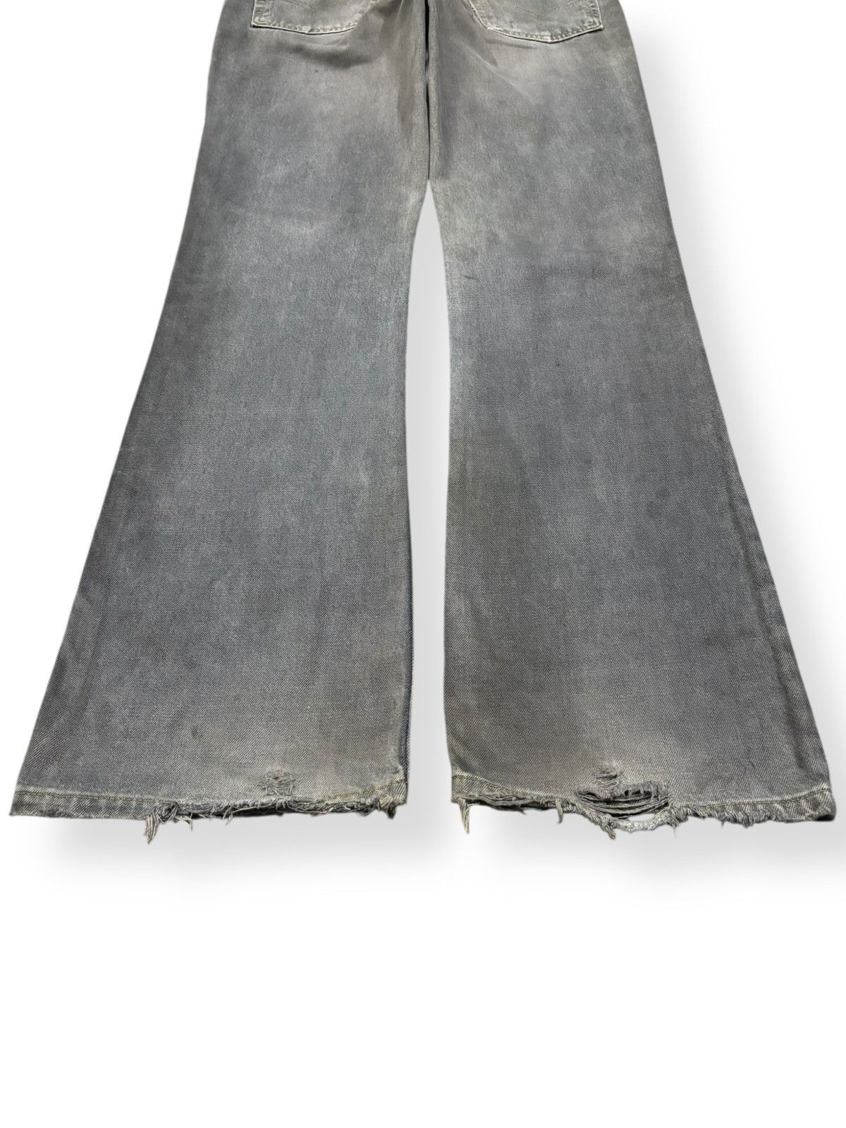 Levi's Vintage 90s Levis 517 Blue-Gray Faded Flare Distressed Jeans Size US 33 - 15 Thumbnail