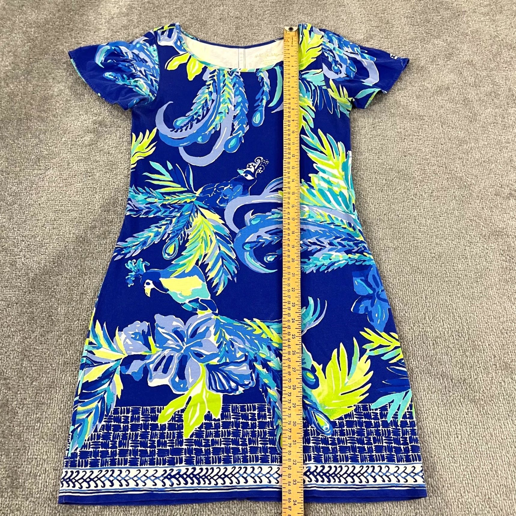 Lilly Pulitzer Lilly Pulitzer Dress Women XS MARAH Peacock Nest to Nothing Twilight Blue Preppy Size XS / US 0-2 / IT 36-38 - 4 Thumbnail
