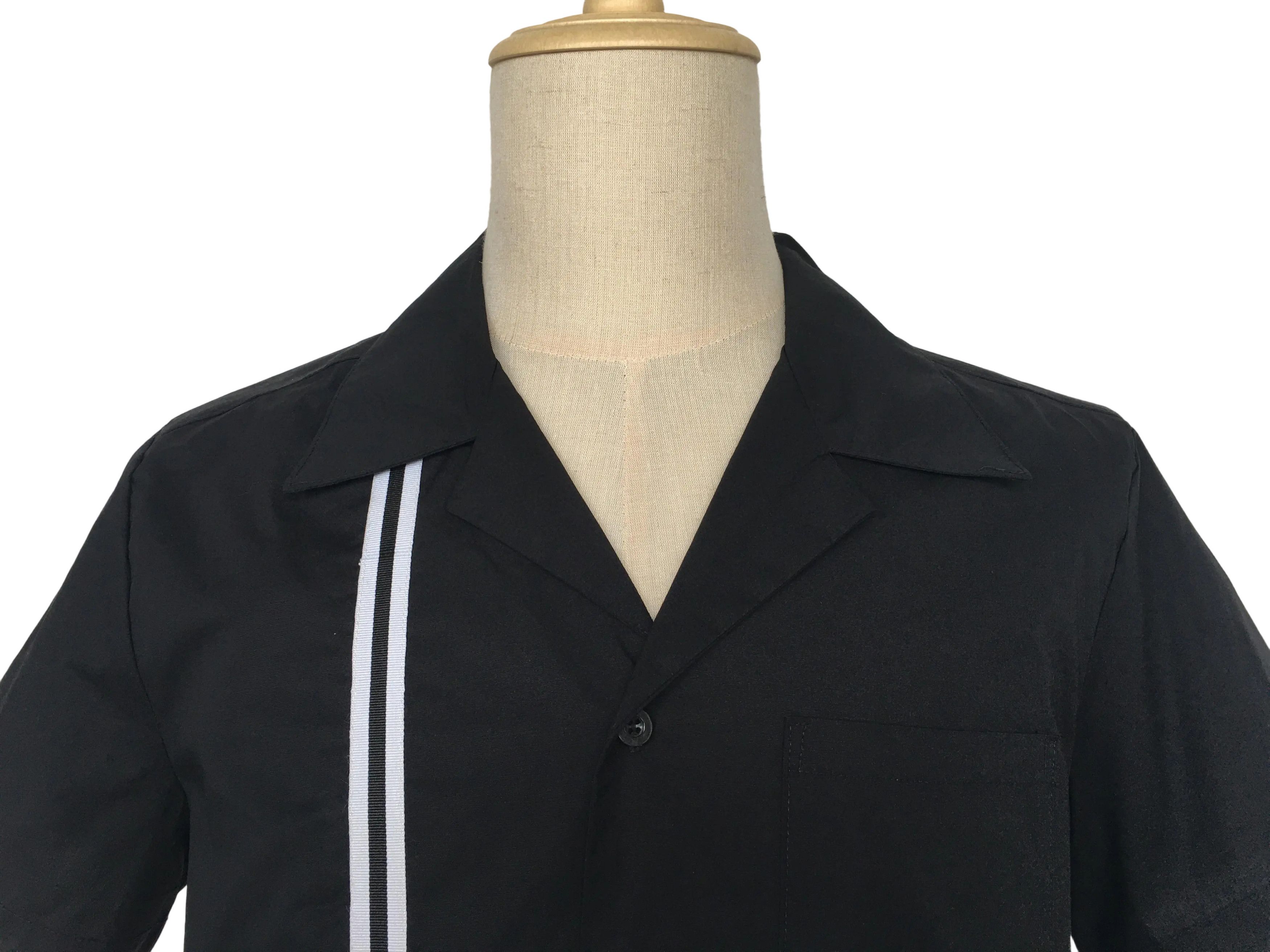 Other Men Shirt With Pocket Black Cotton Short Sleeve Workshirts Size US L / EU 52-54 / 3 - 4 Thumbnail