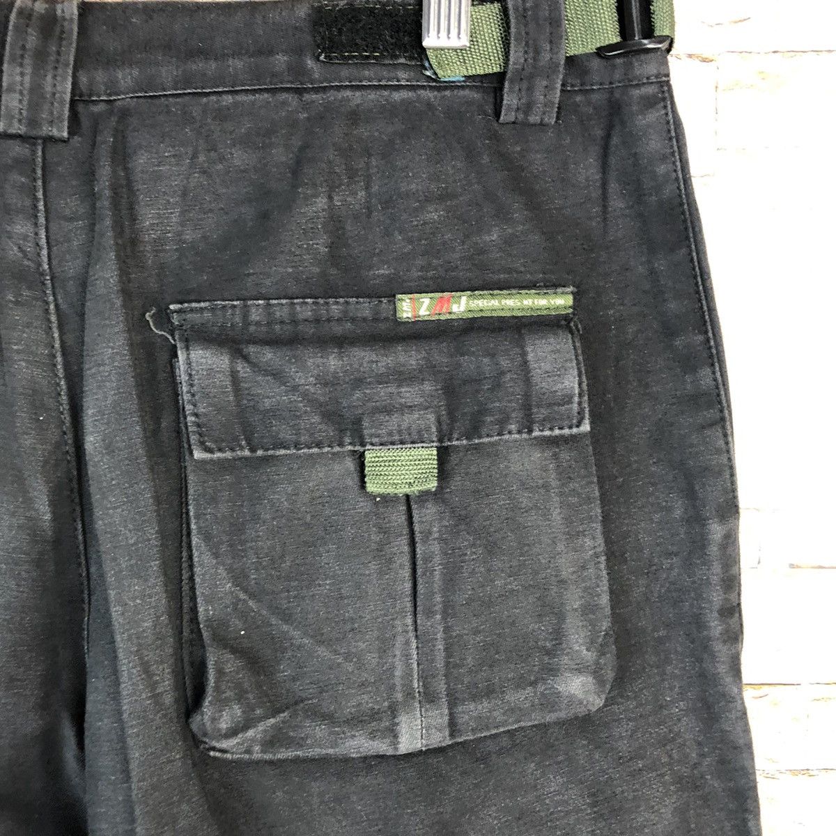 Japanese Brand ZMJ Black Cargo utility tactical Multipocket Pants #A986 Size US 34 / EU 50 - 17 Thumbnail