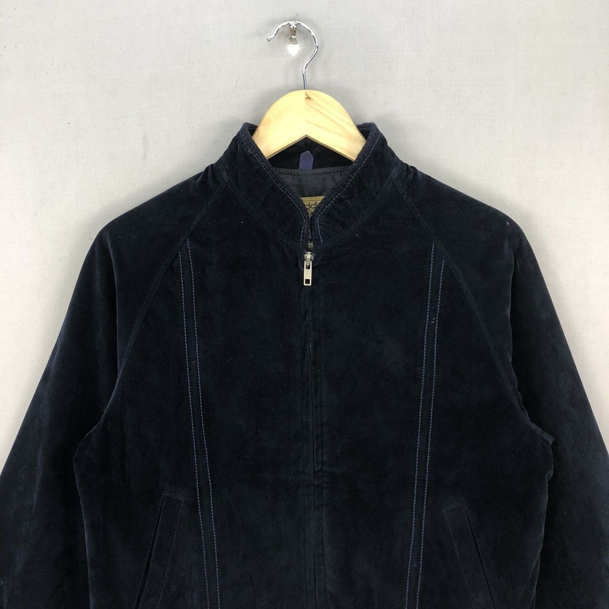 Japanese Brand Vintage 90’s Velvet Zipper Jacket Size US S / EU 44-46 / 1 - 4 Thumbnail