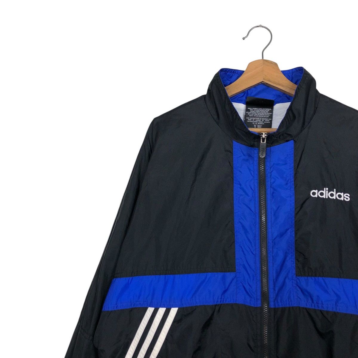 Adidas × Vintage 📌Vintage Zipper Jacket Adidas Striped Blanket Size US L / EU 52-54 / 3 - 8 Thumbnail