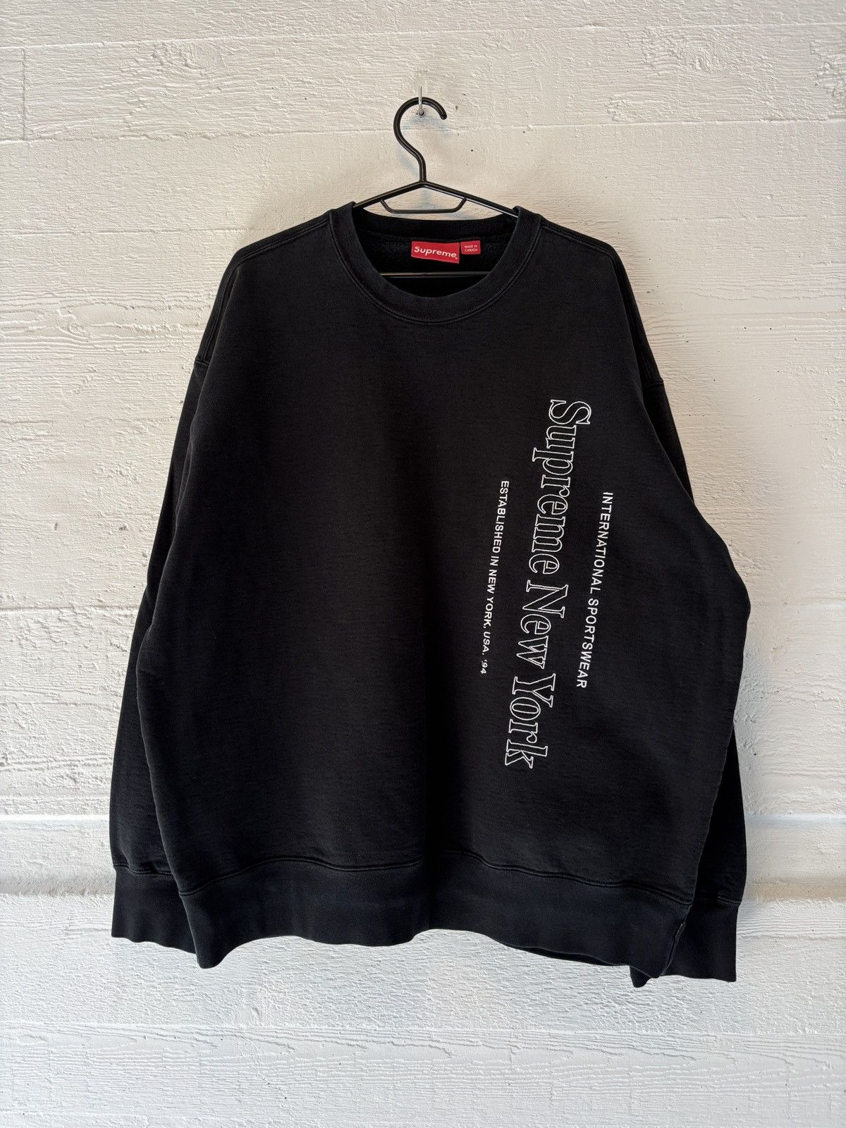 Supreme Supreme New York Side Logo Crewneck Sweater | RN101837 Size US XL / EU 56 / 4 - 2 Thumbnail