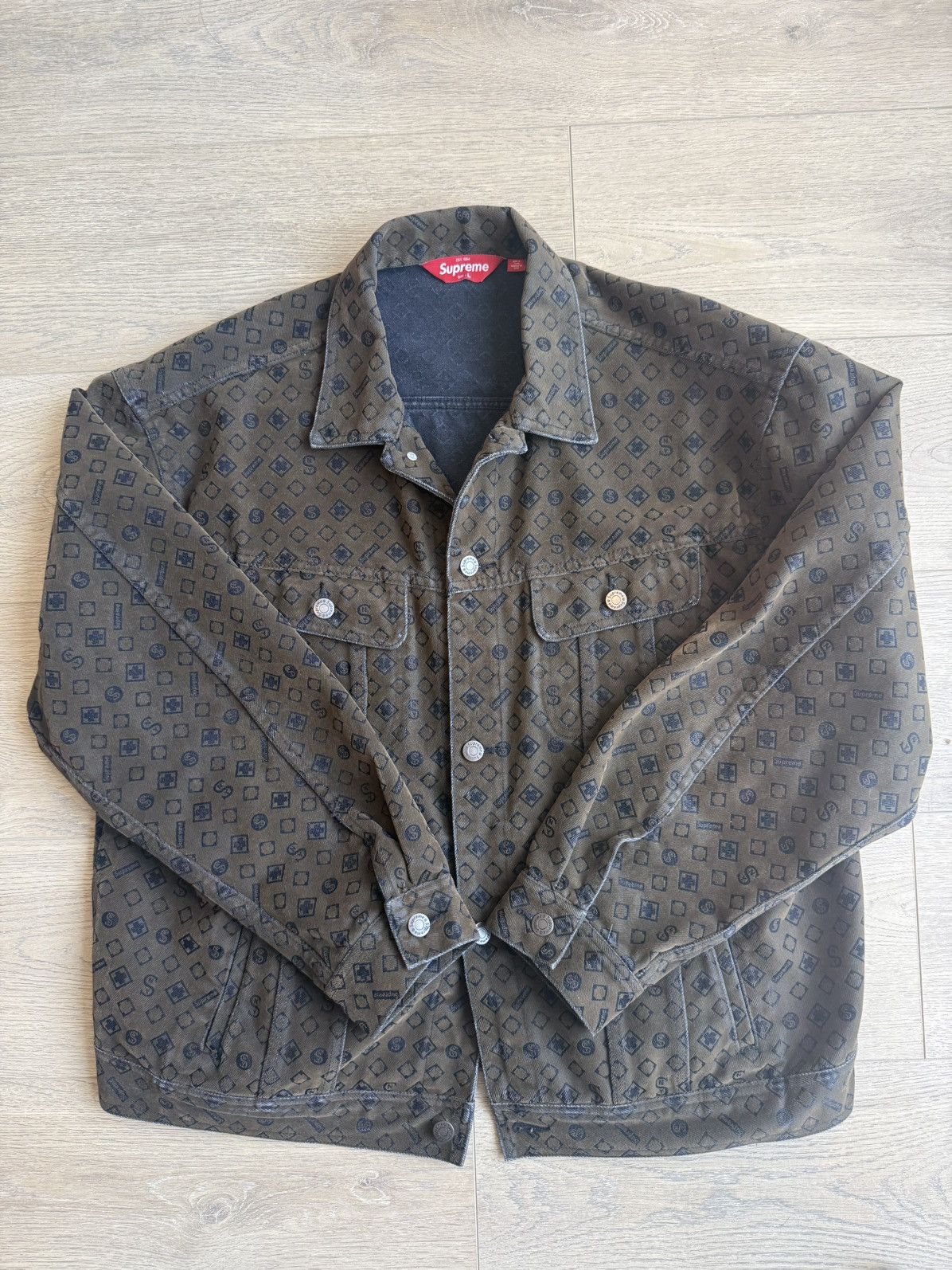 Supreme Supreme Denim Flocked Jacket Size US L / EU 52-54 / 3 - 1 Thumbnail