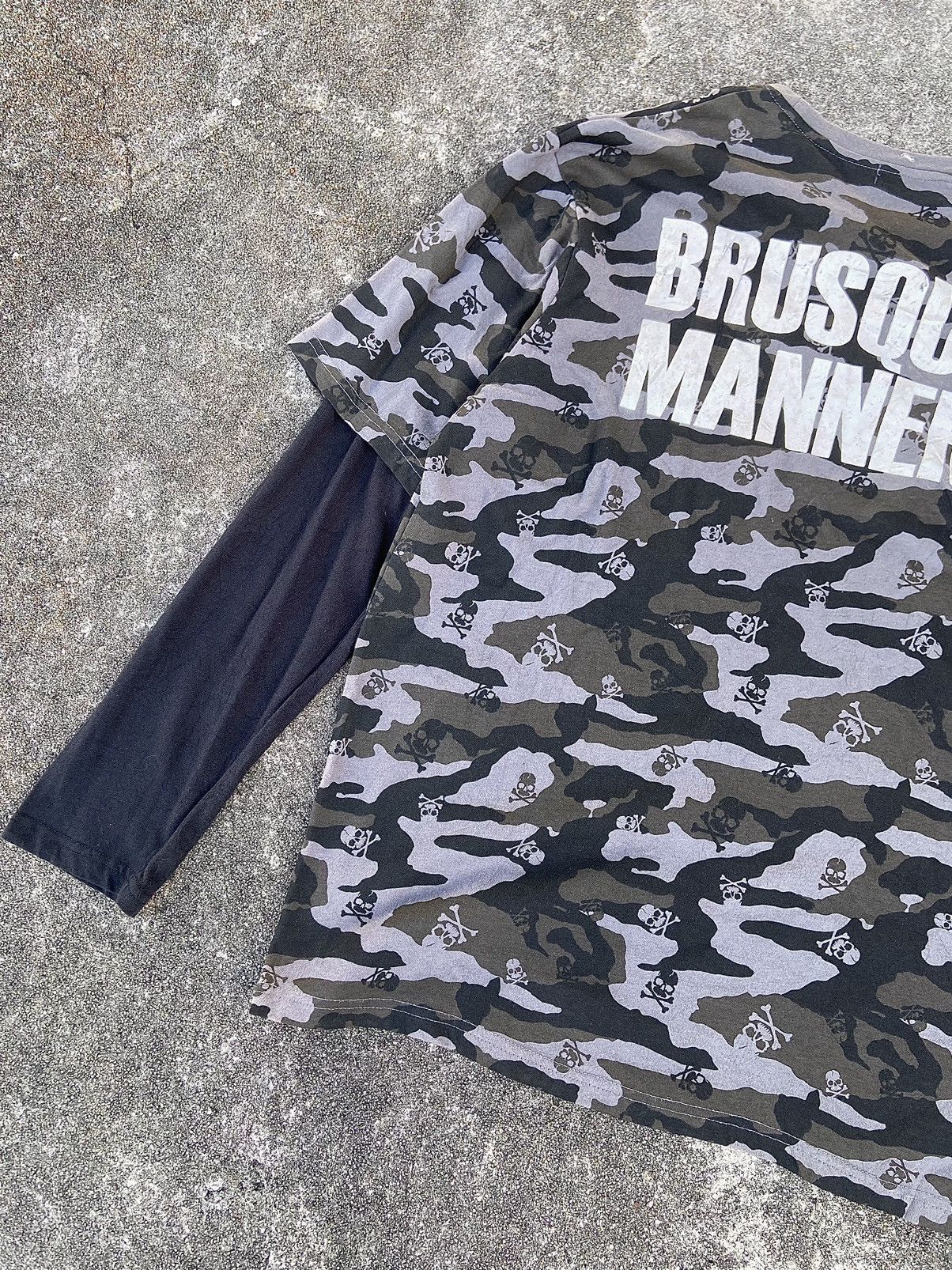 Beauty Beast × Hysteric Glamour × Japanese Brand BRUSQUE MANNER DOUBLE LAYER ALL OVER SKULL LONG SLEEVE Size US XL / EU 56 / 4 - 14 Thumbnail