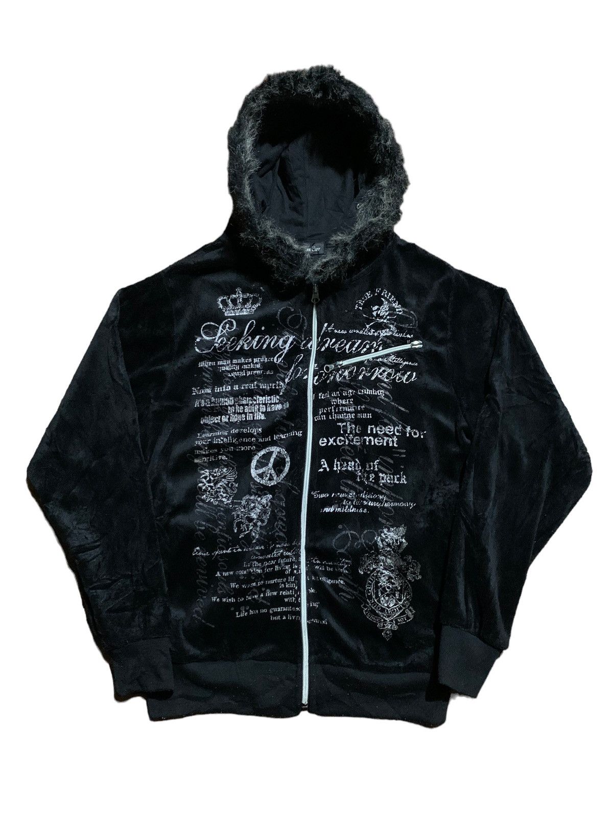 image of If Six Was Nine x Le Grande Bleu L G B Beaumont Carr Poem Fur Hoodie Gothic Punk Lgb Style Japan in