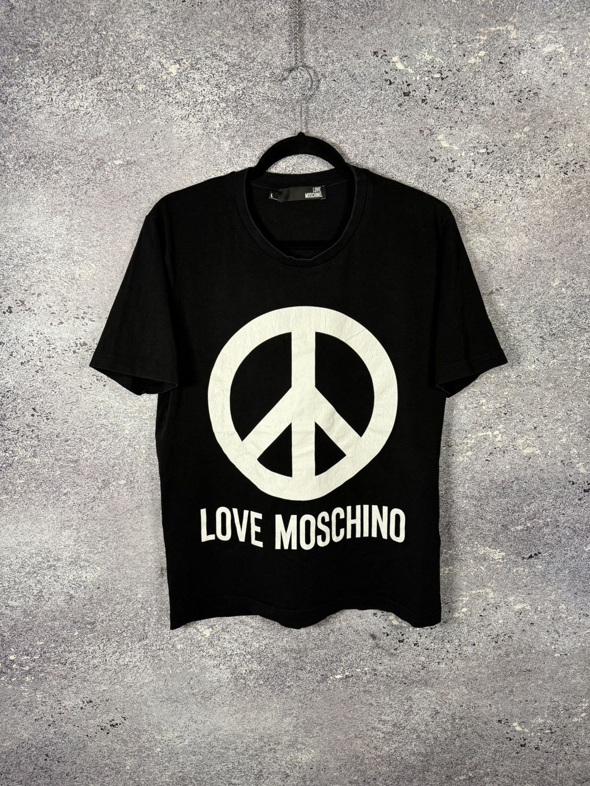 Moschino × Vintage Vintage Love Moschino T-Shirt Men’s Luxury Big Logo Black Size US L / EU 52-54 / 3 - 1 Thumbnail