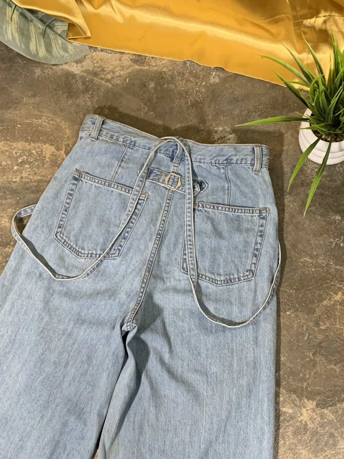 GU GU baggy wide leg baker buckleback jeans Size 30" / US 8 / IT 44 - 5 Thumbnail